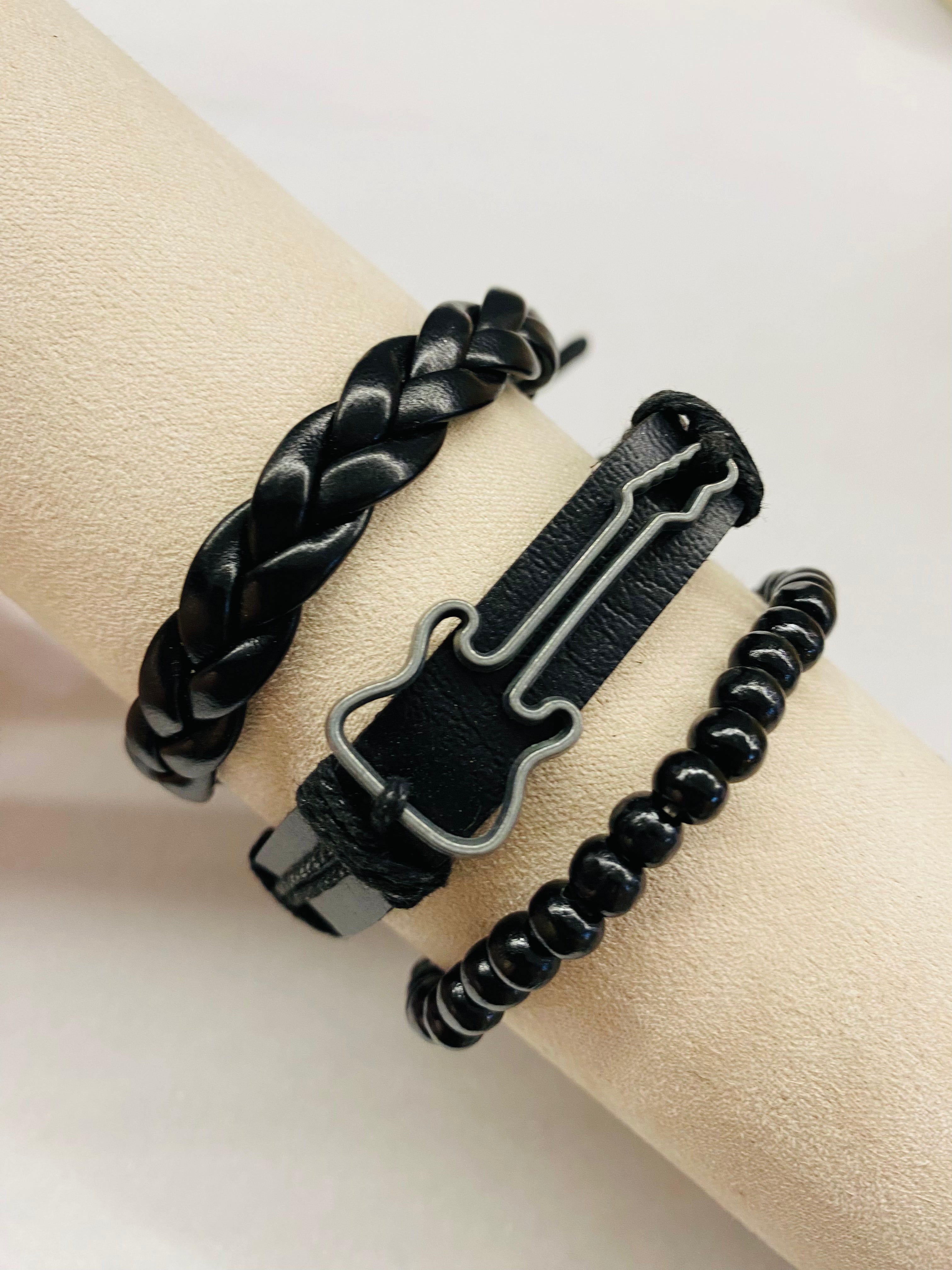 Leather Bracelet |Guitar