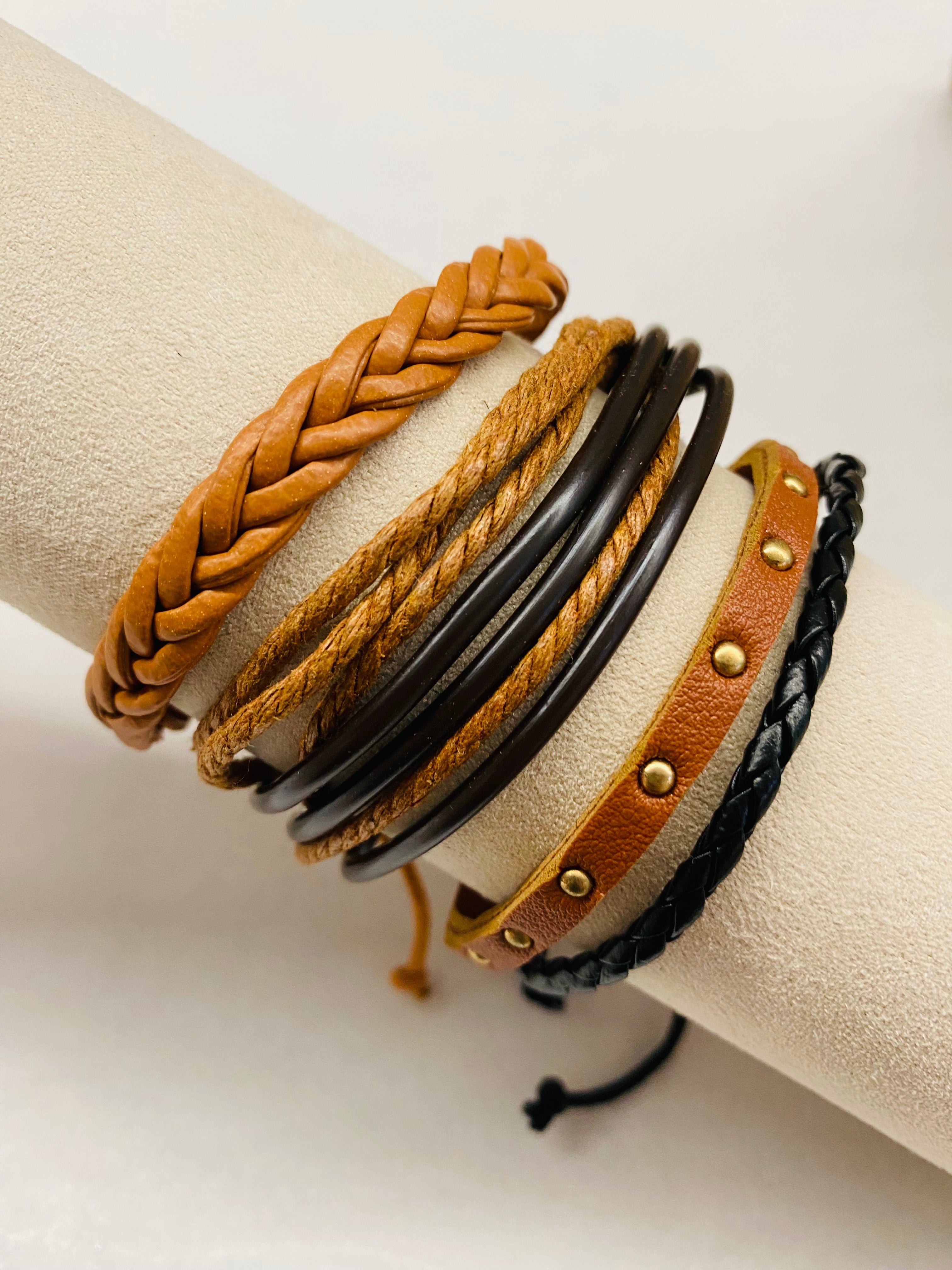 Leather Bracelet |  Cowhide Color