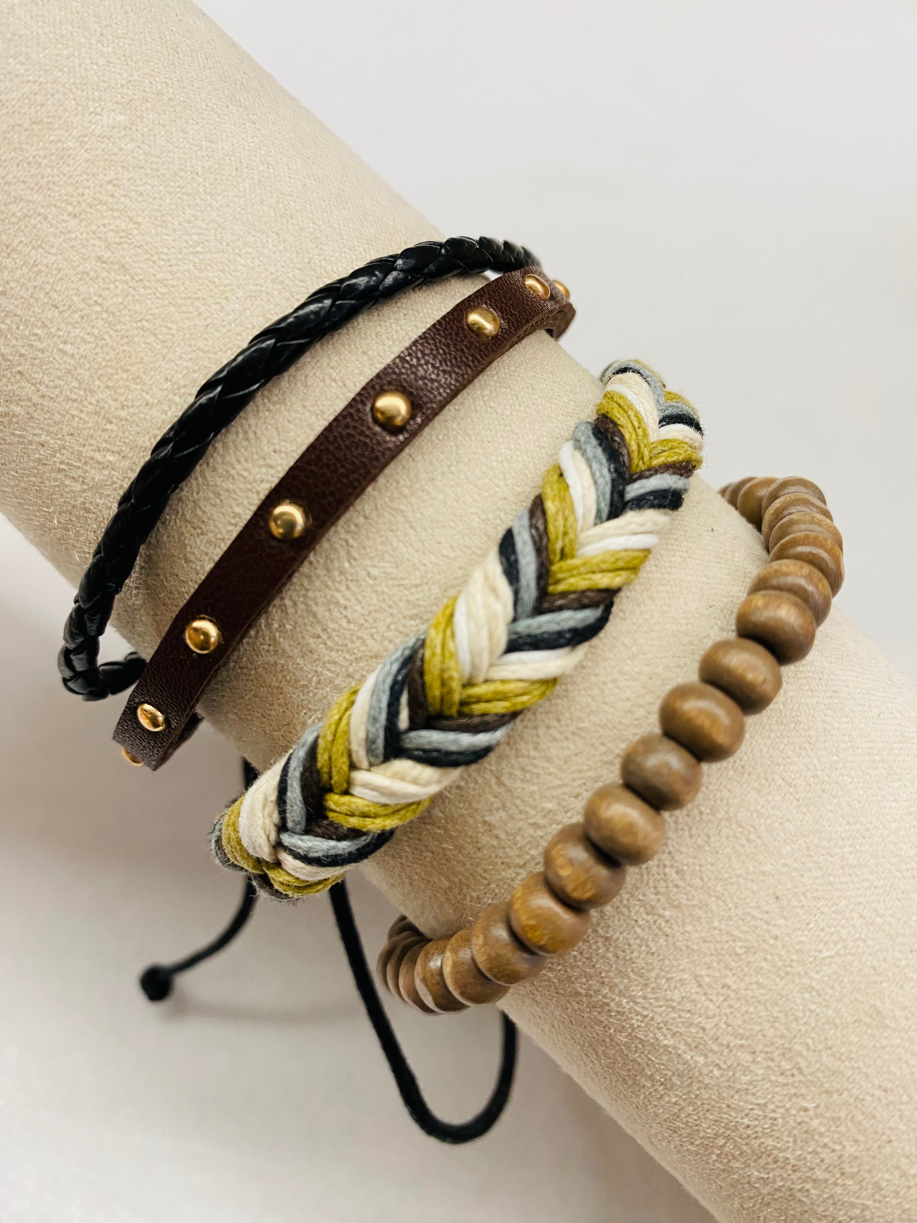 Leather Bracelet |  Bright Braid