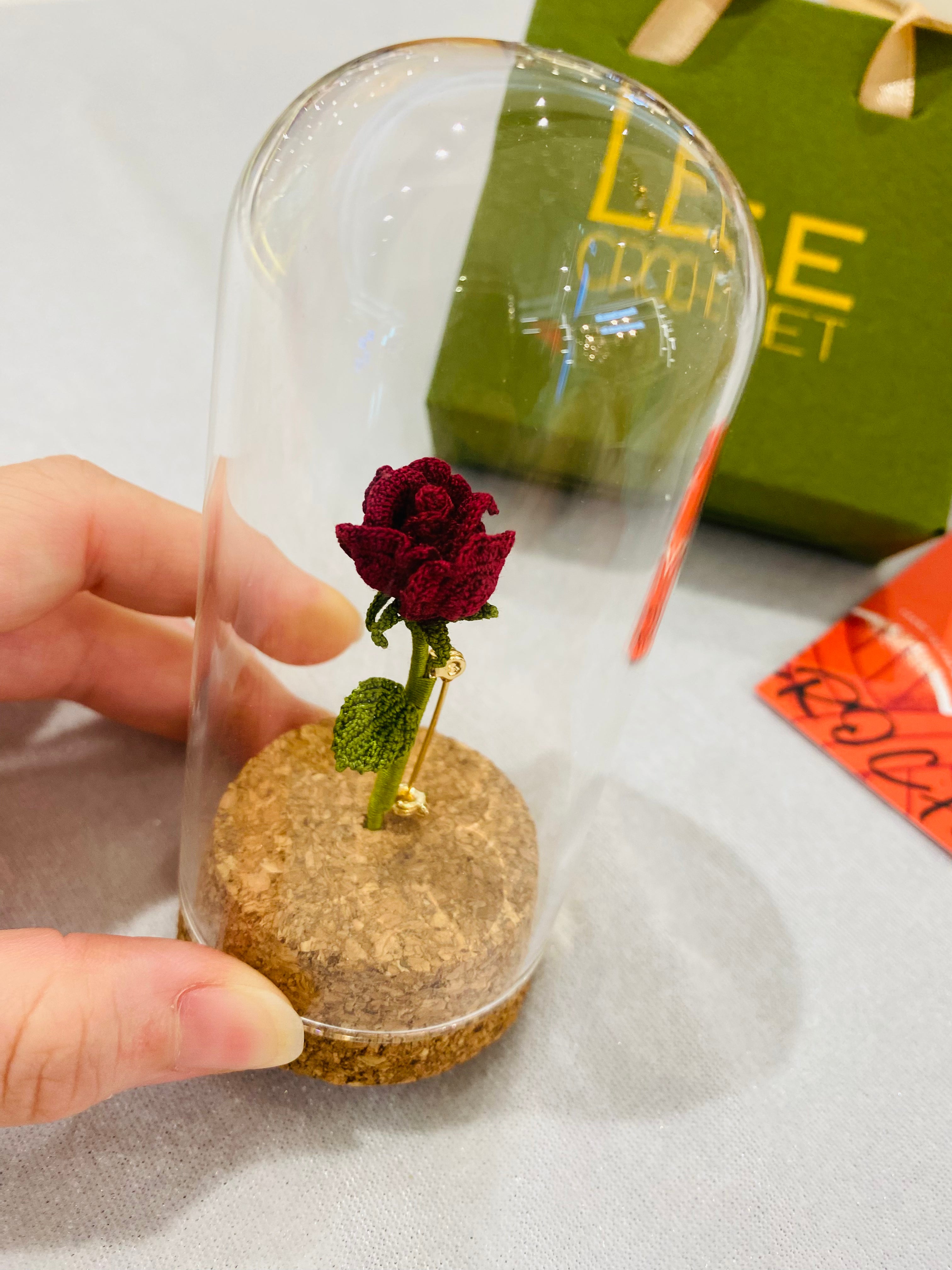 Micro Crochet Earrings | Rose