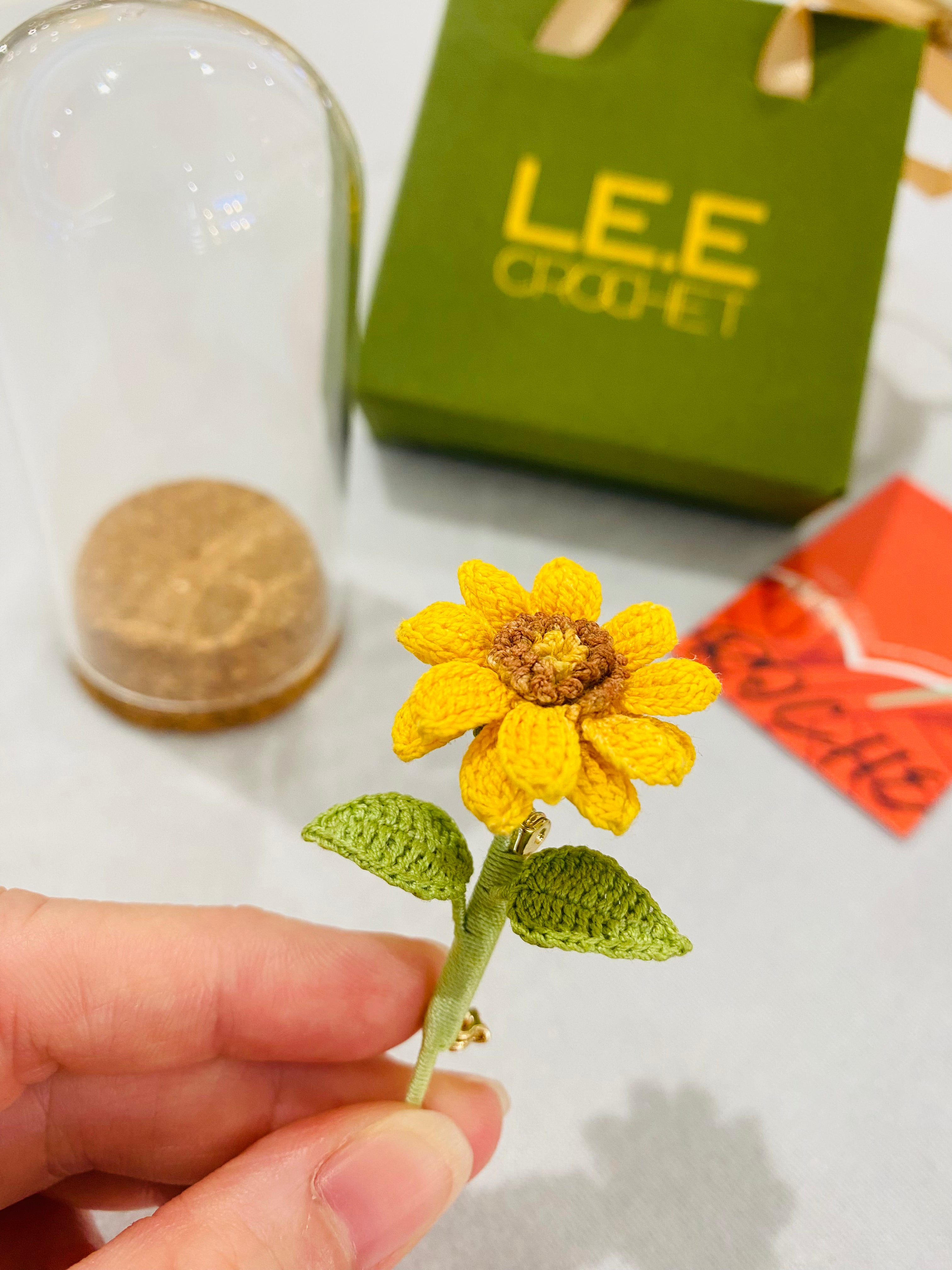 Micro Crochet Brooches | Sunflower