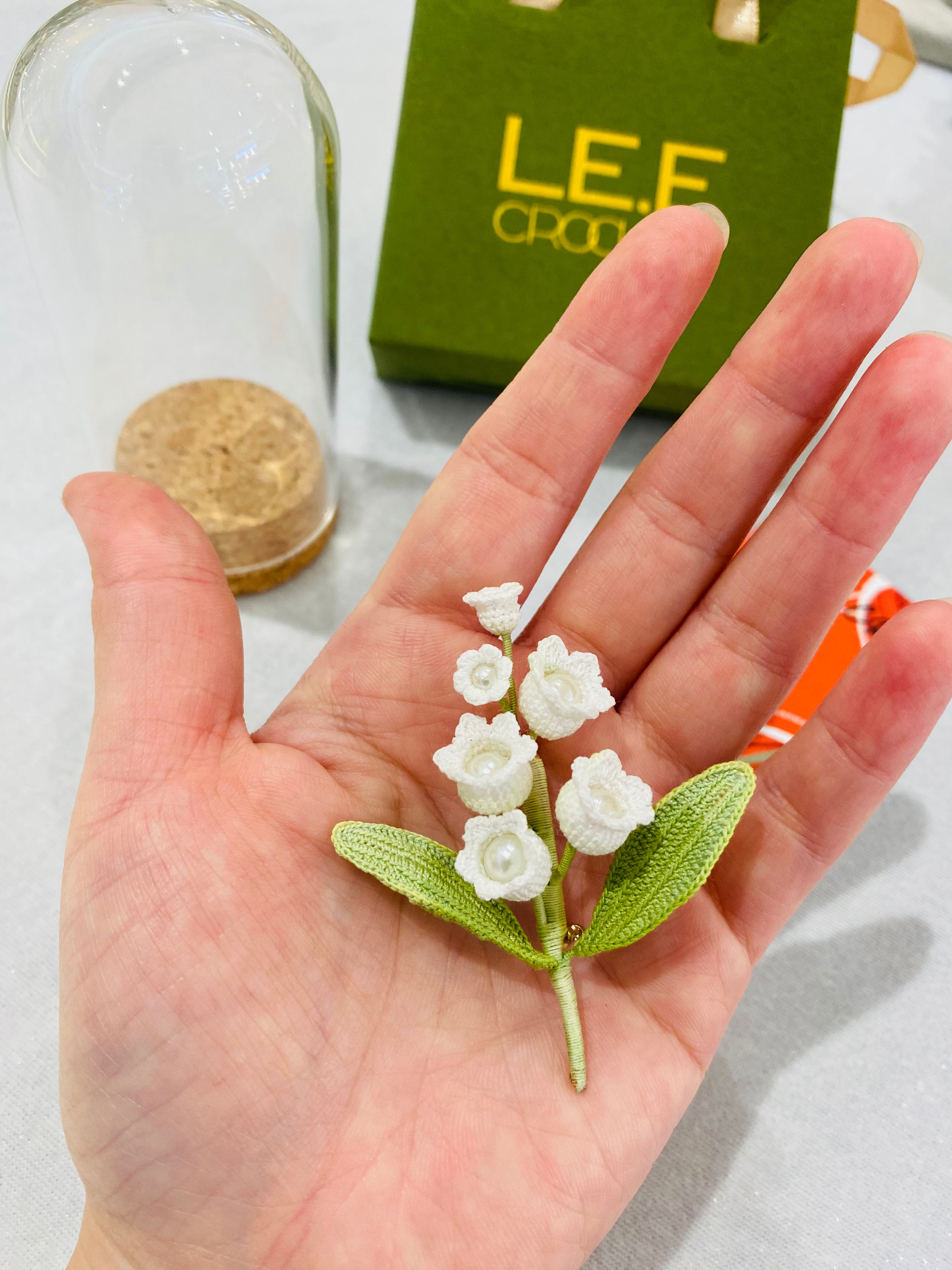 Micro Crochet Brooches | Lily of the valley
