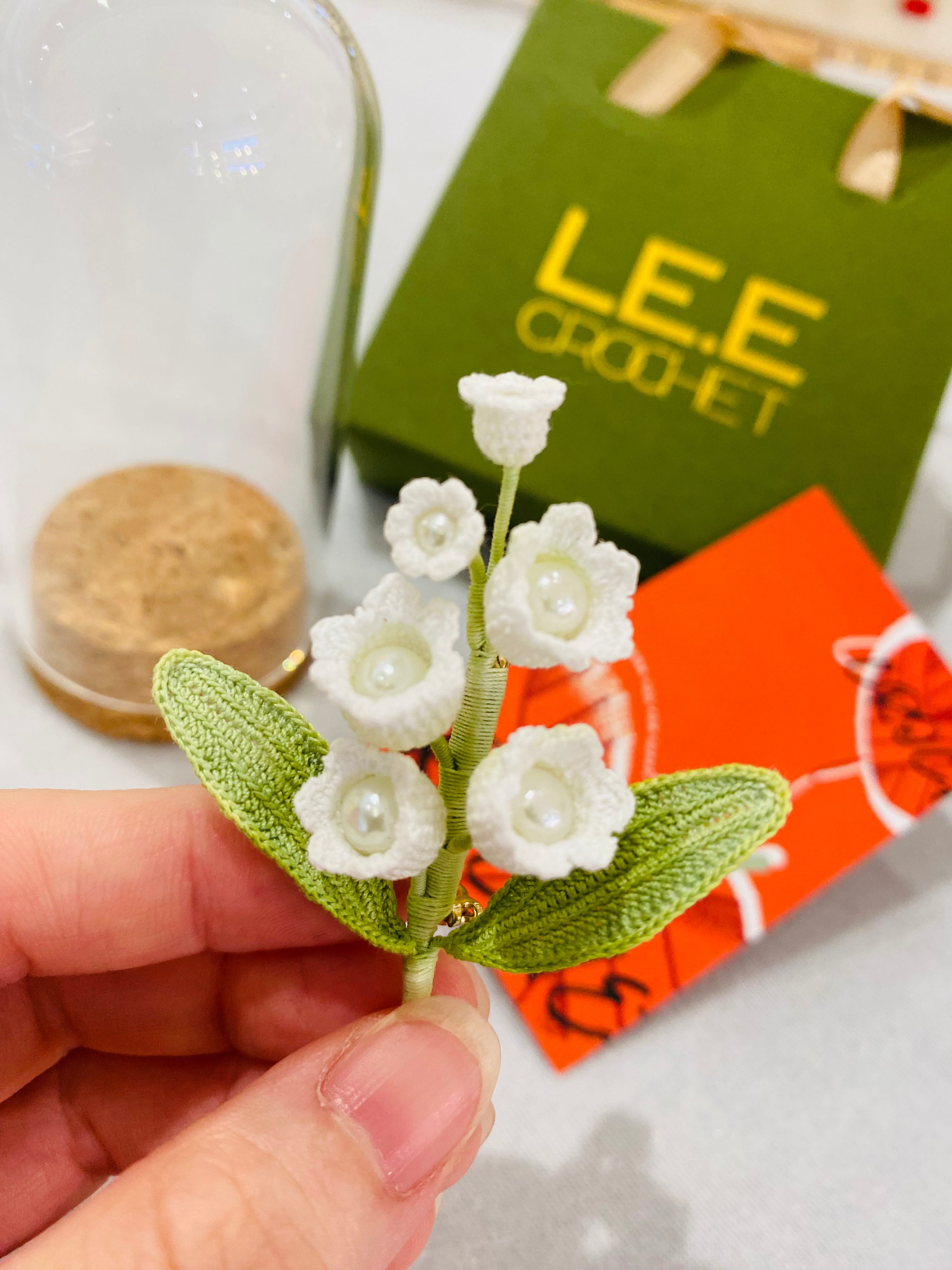 Micro Crochet Brooches | Lily of the valley