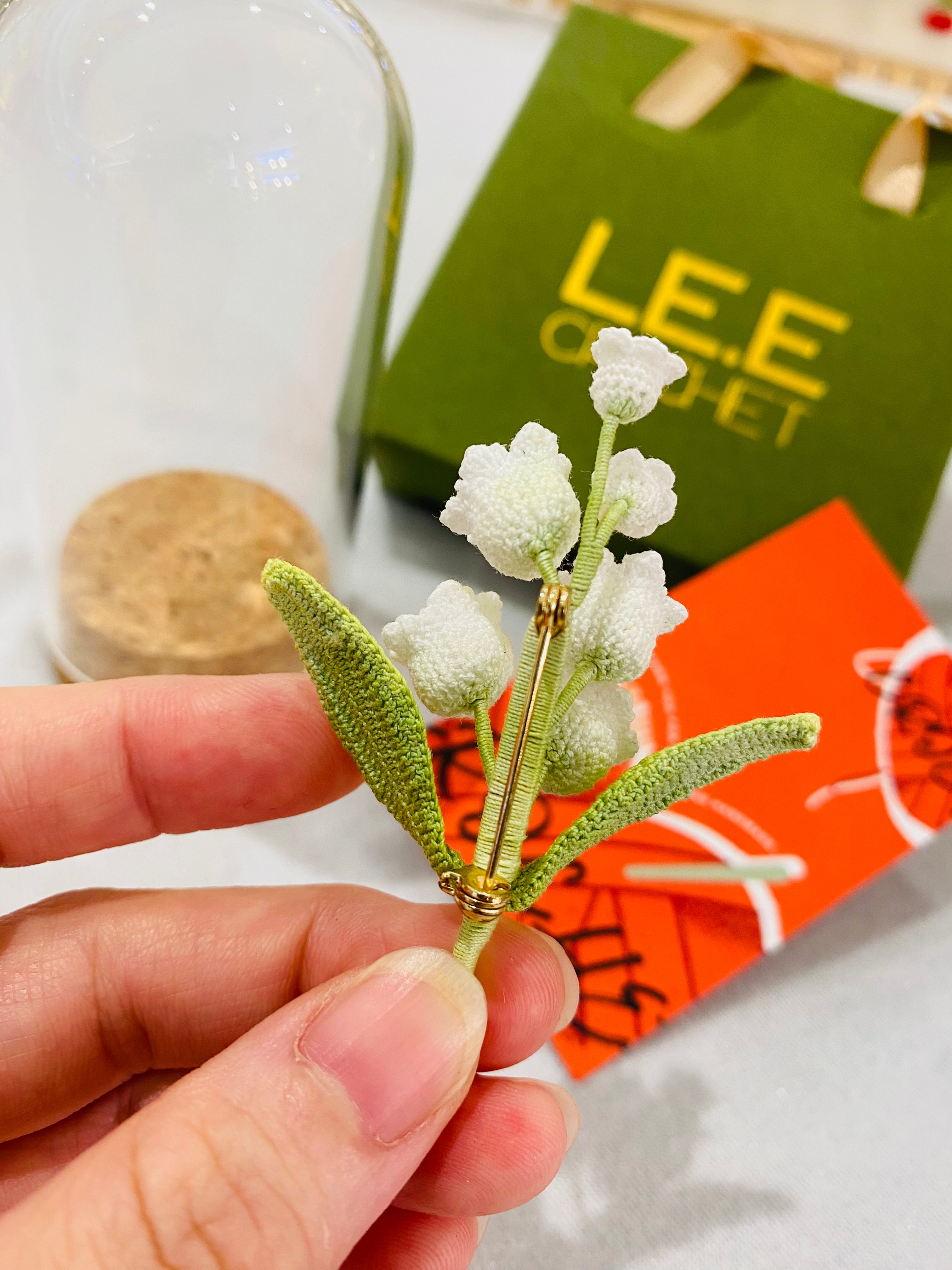 Micro Crochet Brooches | Lily of the valley