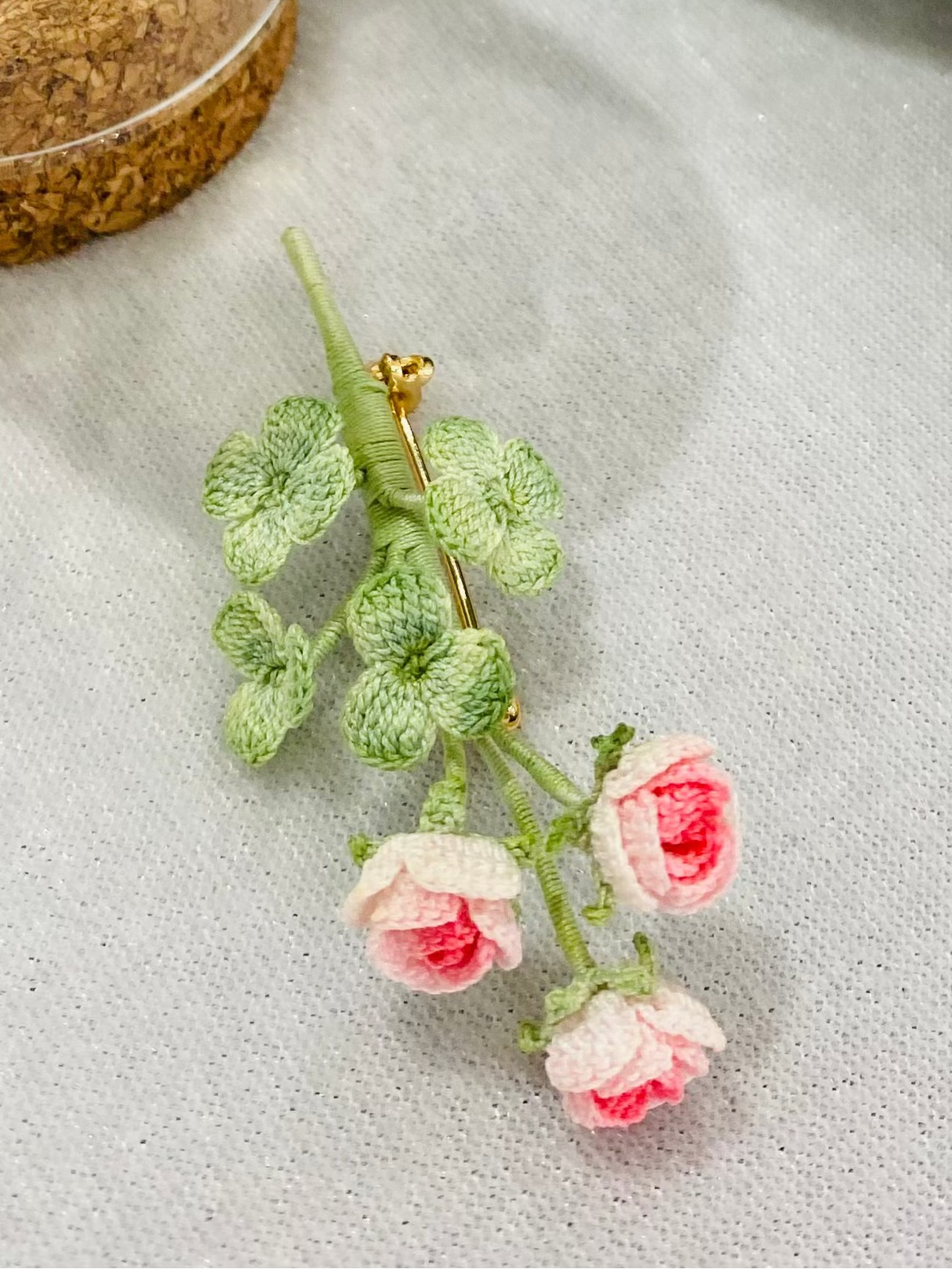 Micro Crochet Brooches | Spray Roses