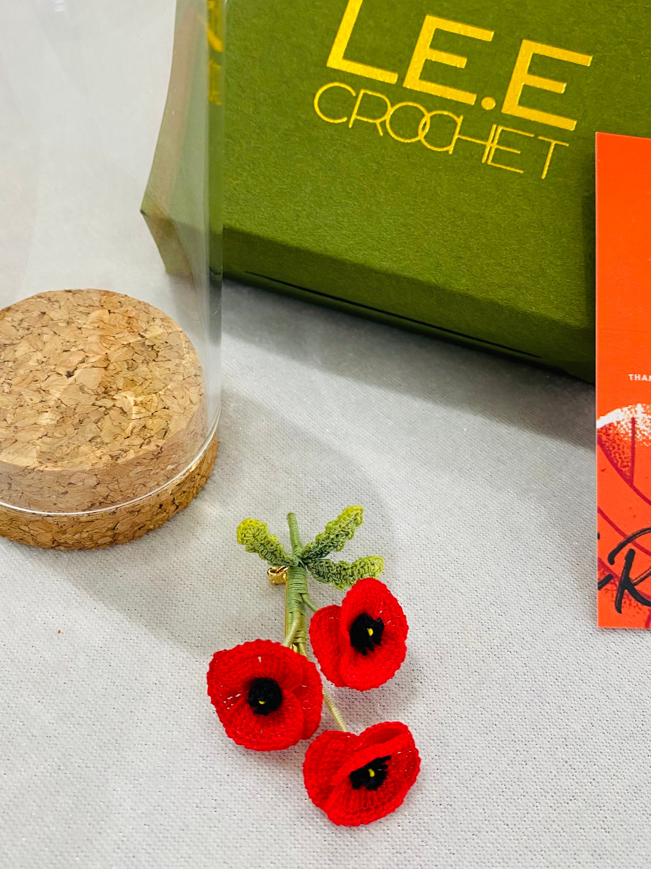 Micro Crochet Brooches | Poppy