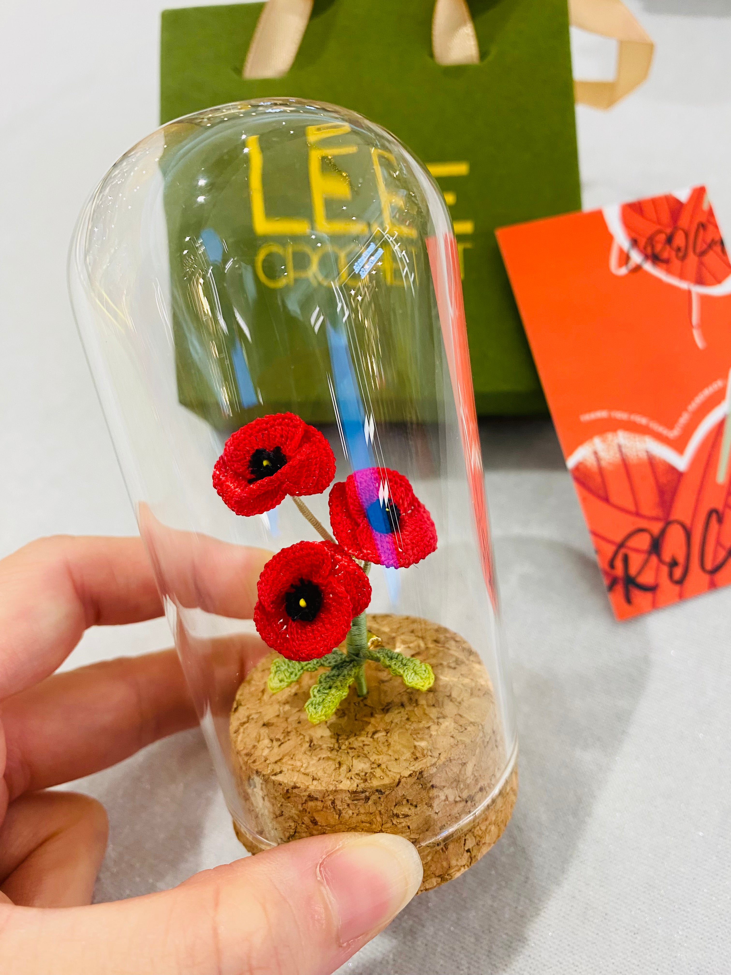 Micro Crochet Brooches | Poppy