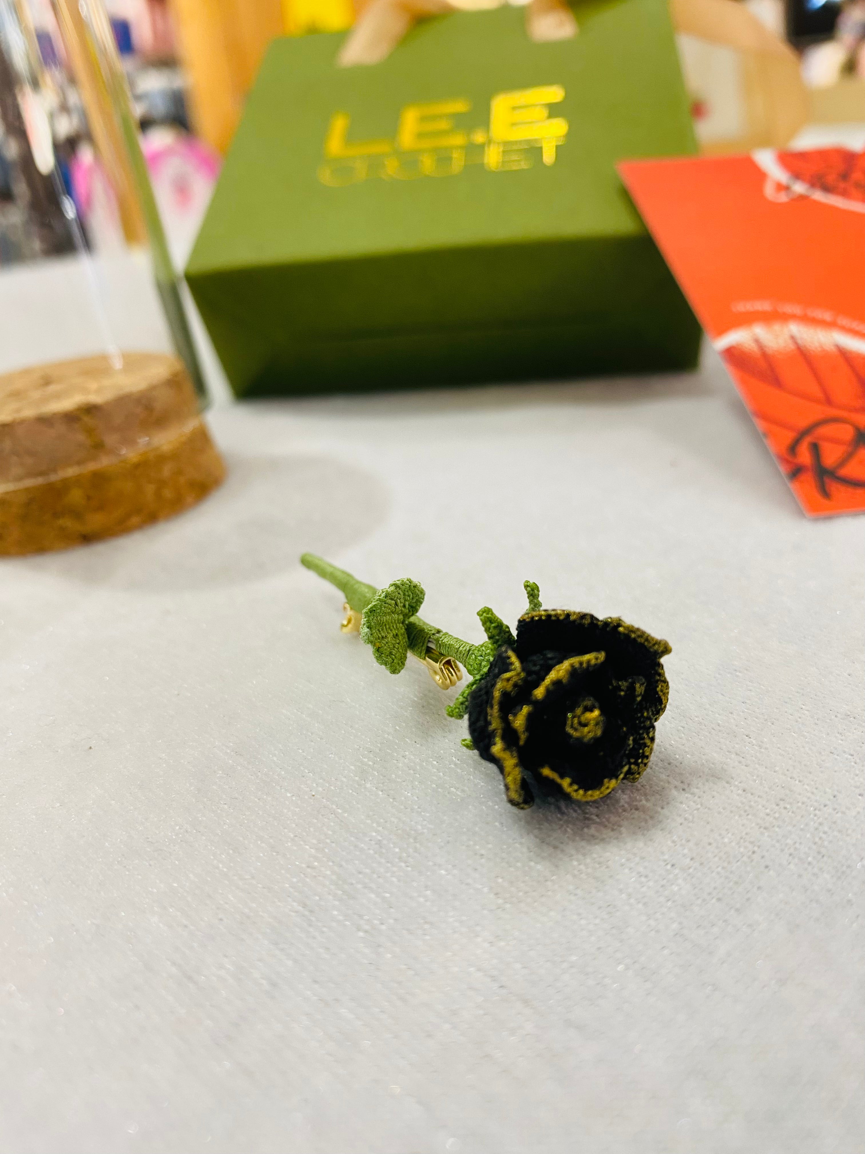 Micro Crochet Brooches | Rose