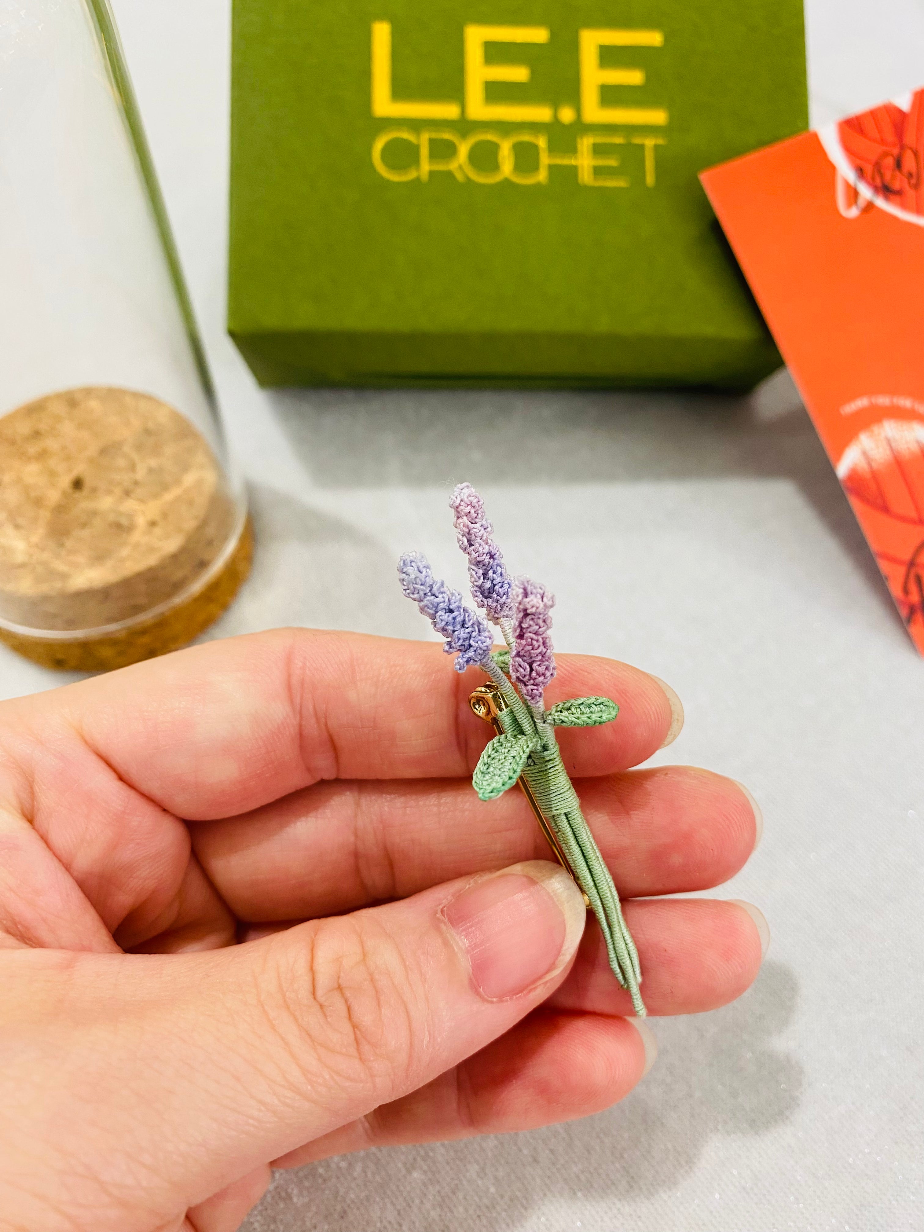 Micro Crochet Brooches | Lavender