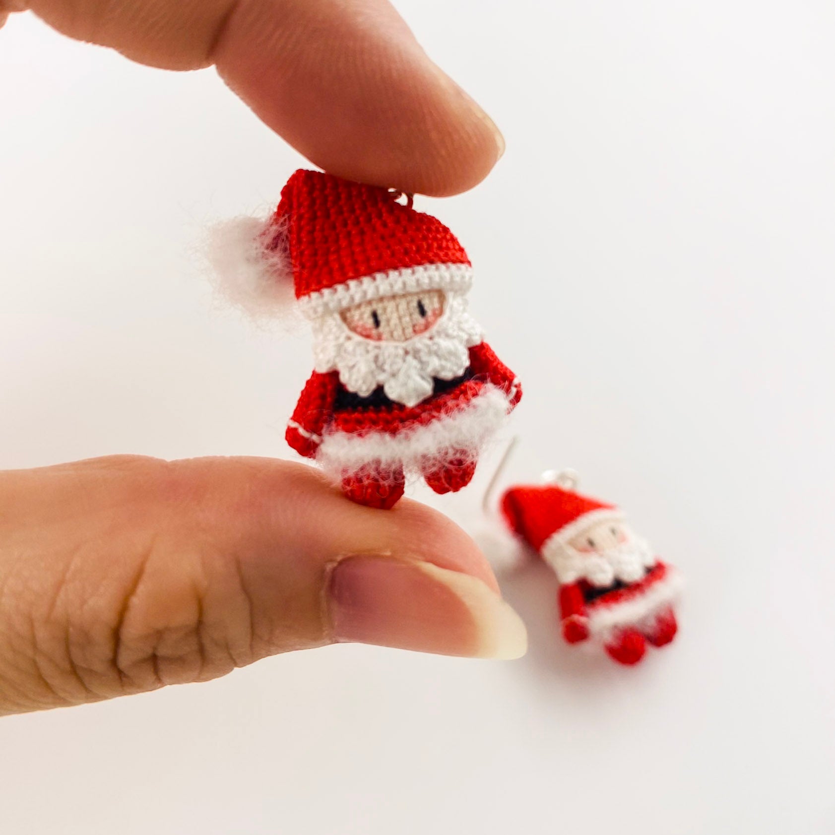 🎄2025 NEW DESIGN 🎄Micro Crochet Earrings | Santa Claus