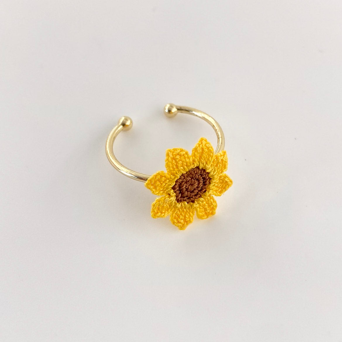Micro Crochet Rings  | Sunflower