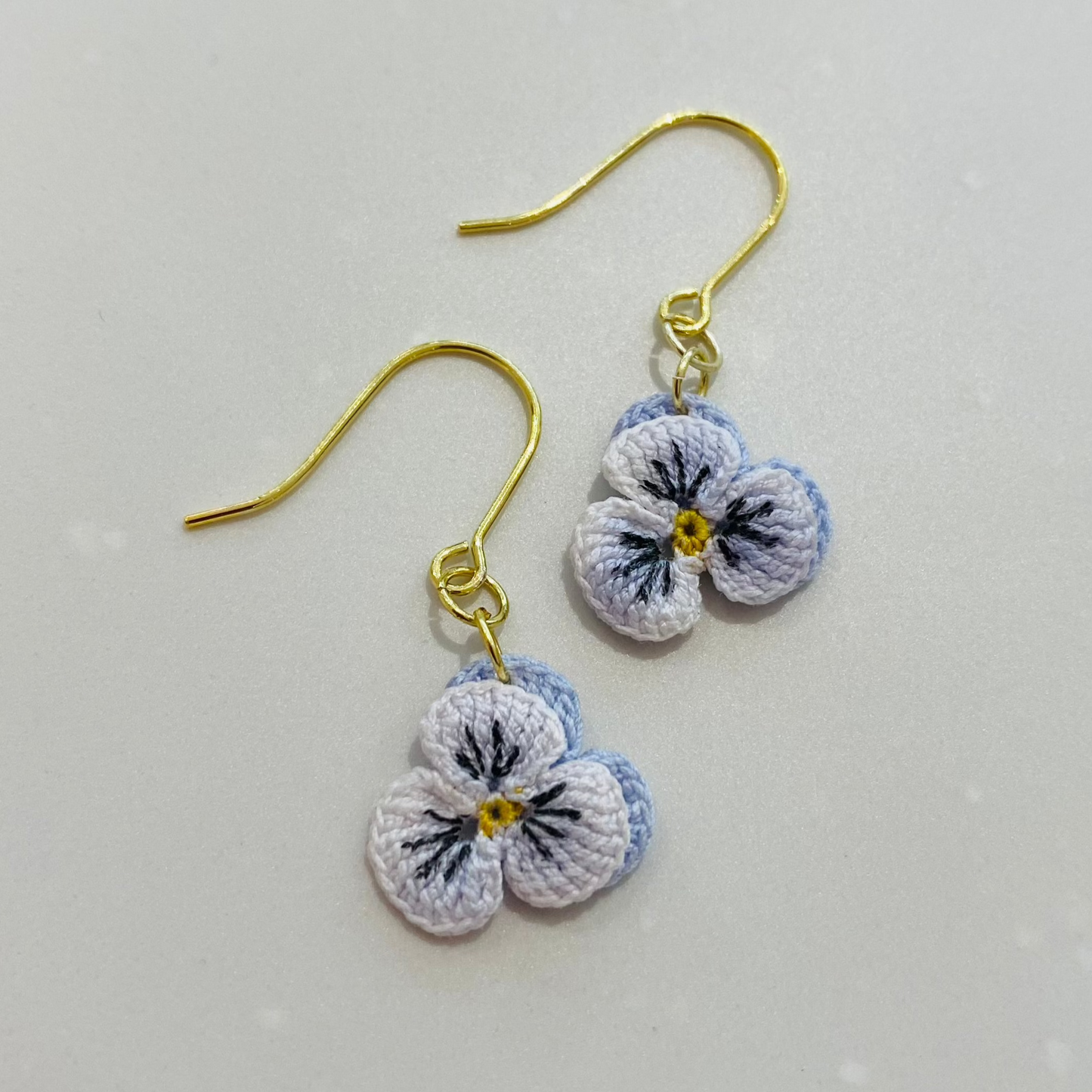 Micro Crochet Earring |  Pansy