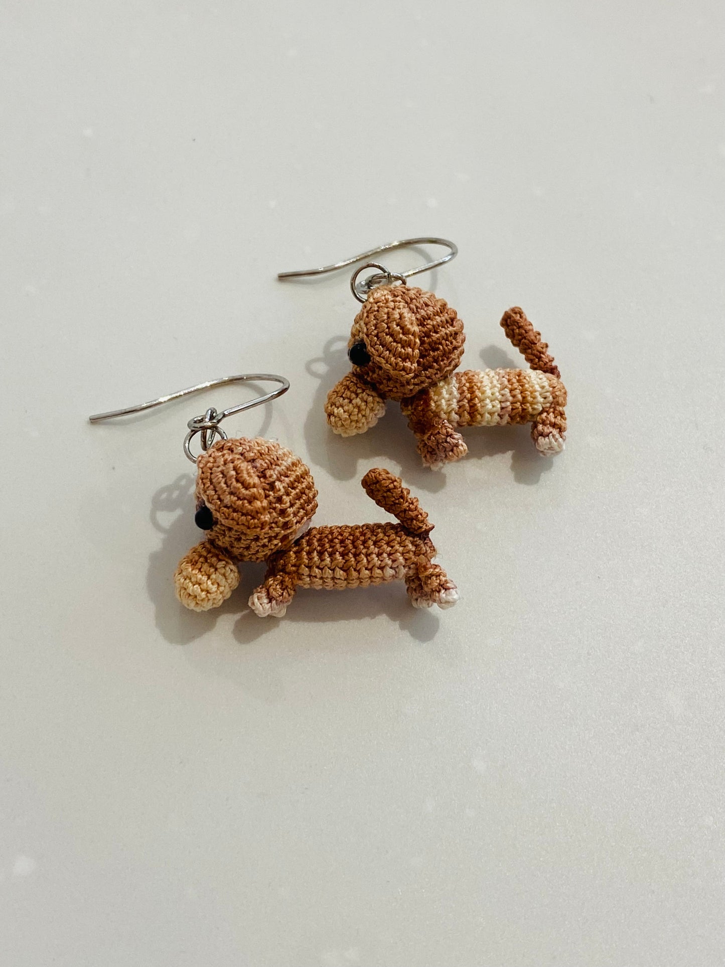 Micro Crochet Earring | Sausage dog