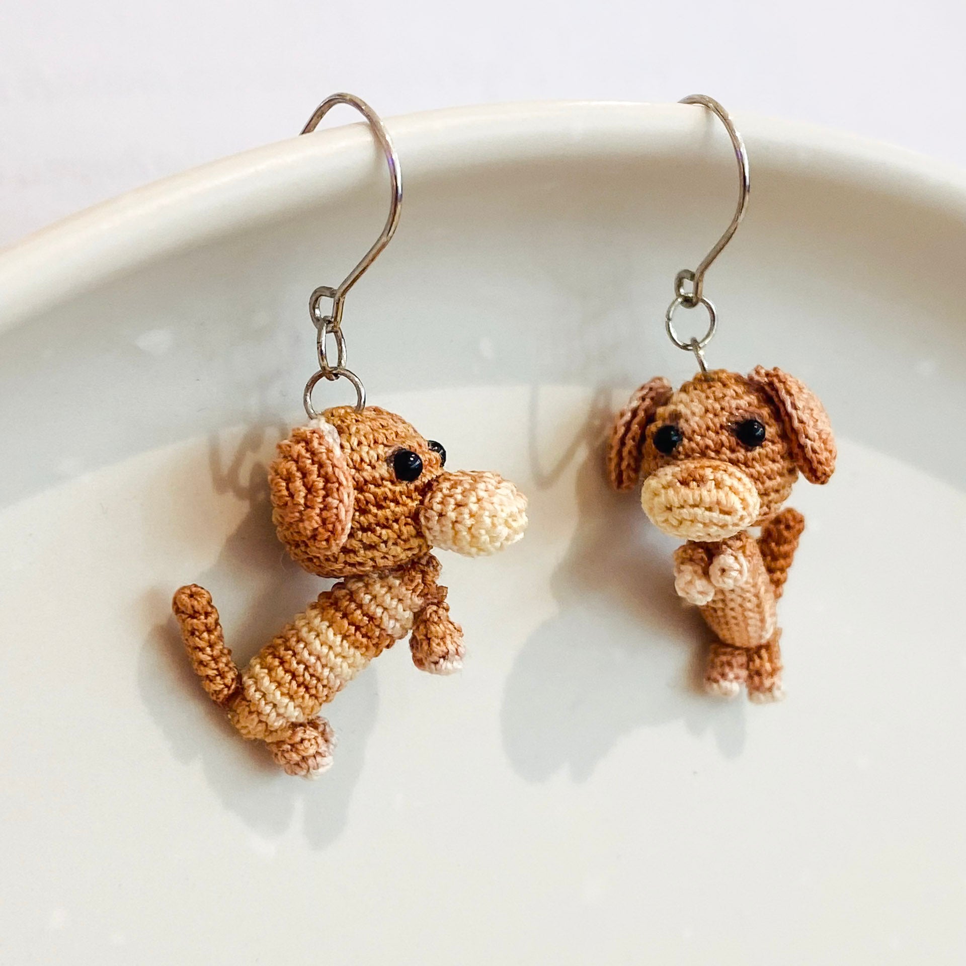 Micro Crochet Earrings | Dachshund