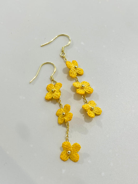 Micro Crochet Earring | Dripping flowers