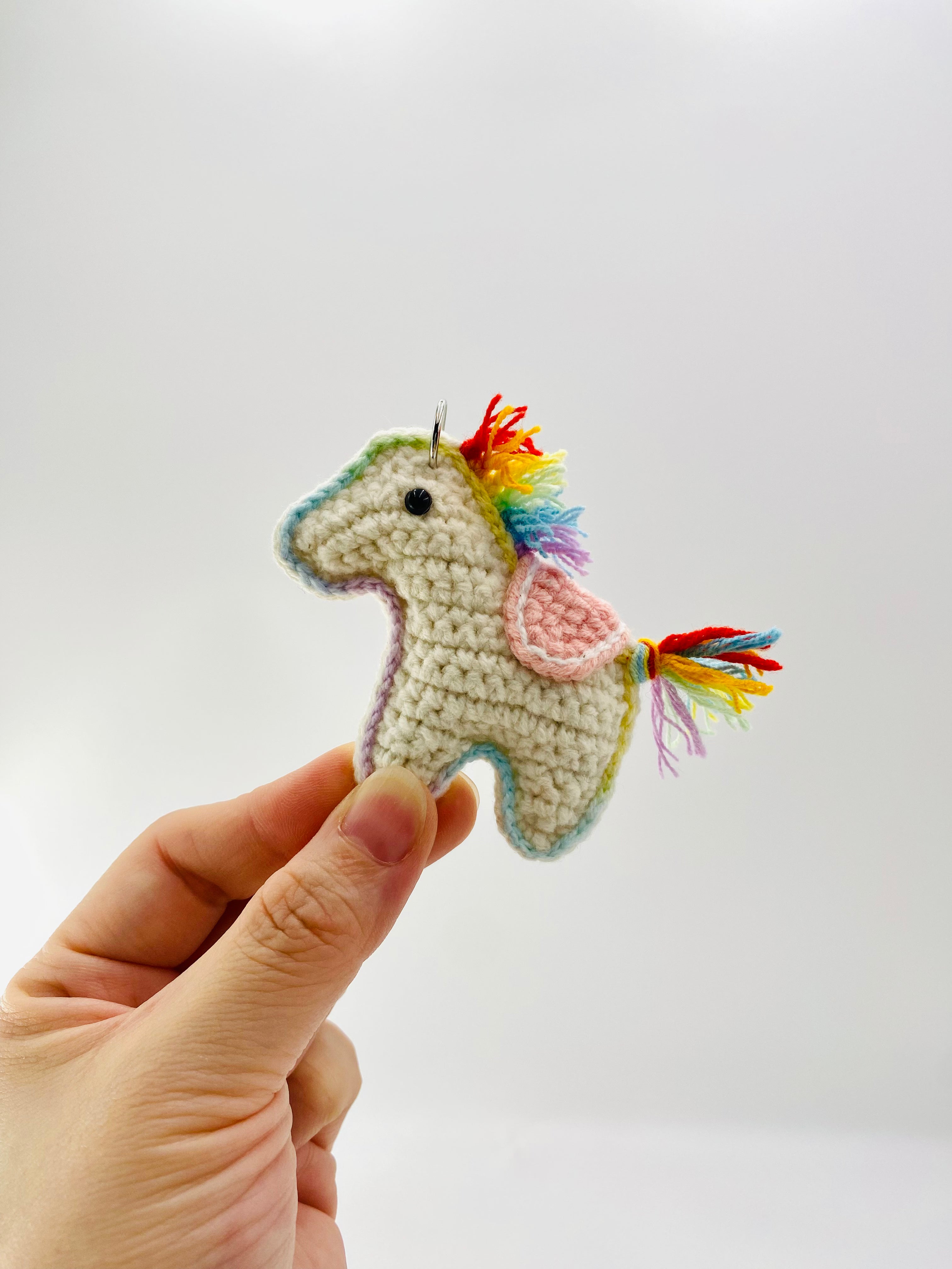 Crochet Keychains | Rainbow Pony