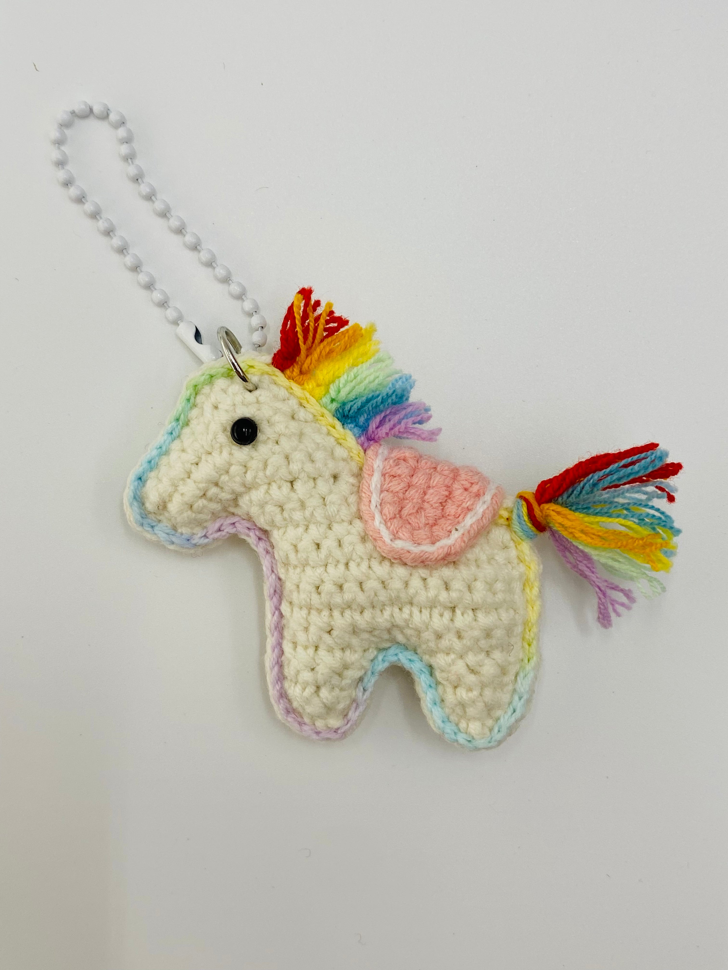 Crochet Keychains | Rainbow Pony
