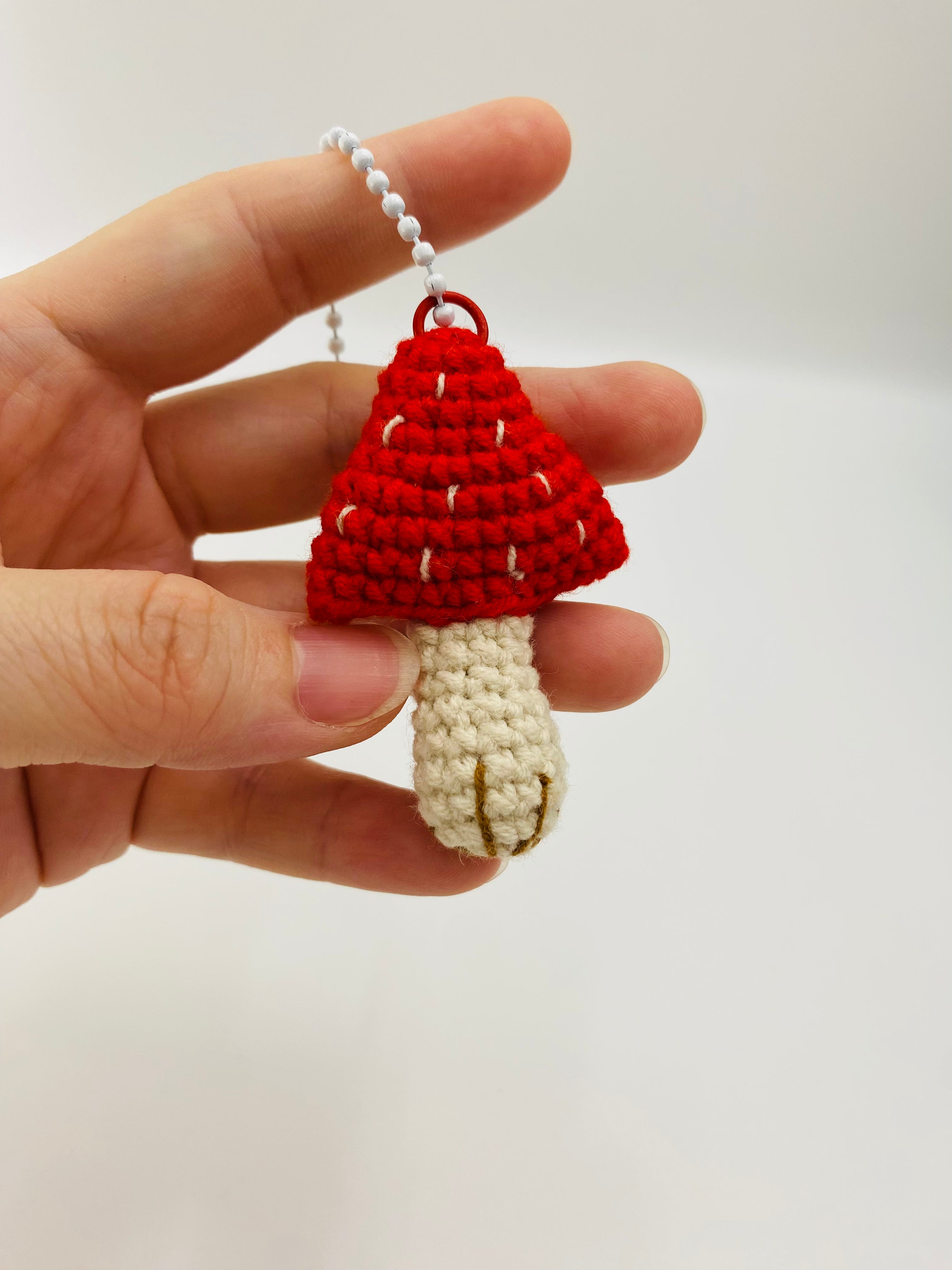 Crochet Keychains | Tiny Mushroom
