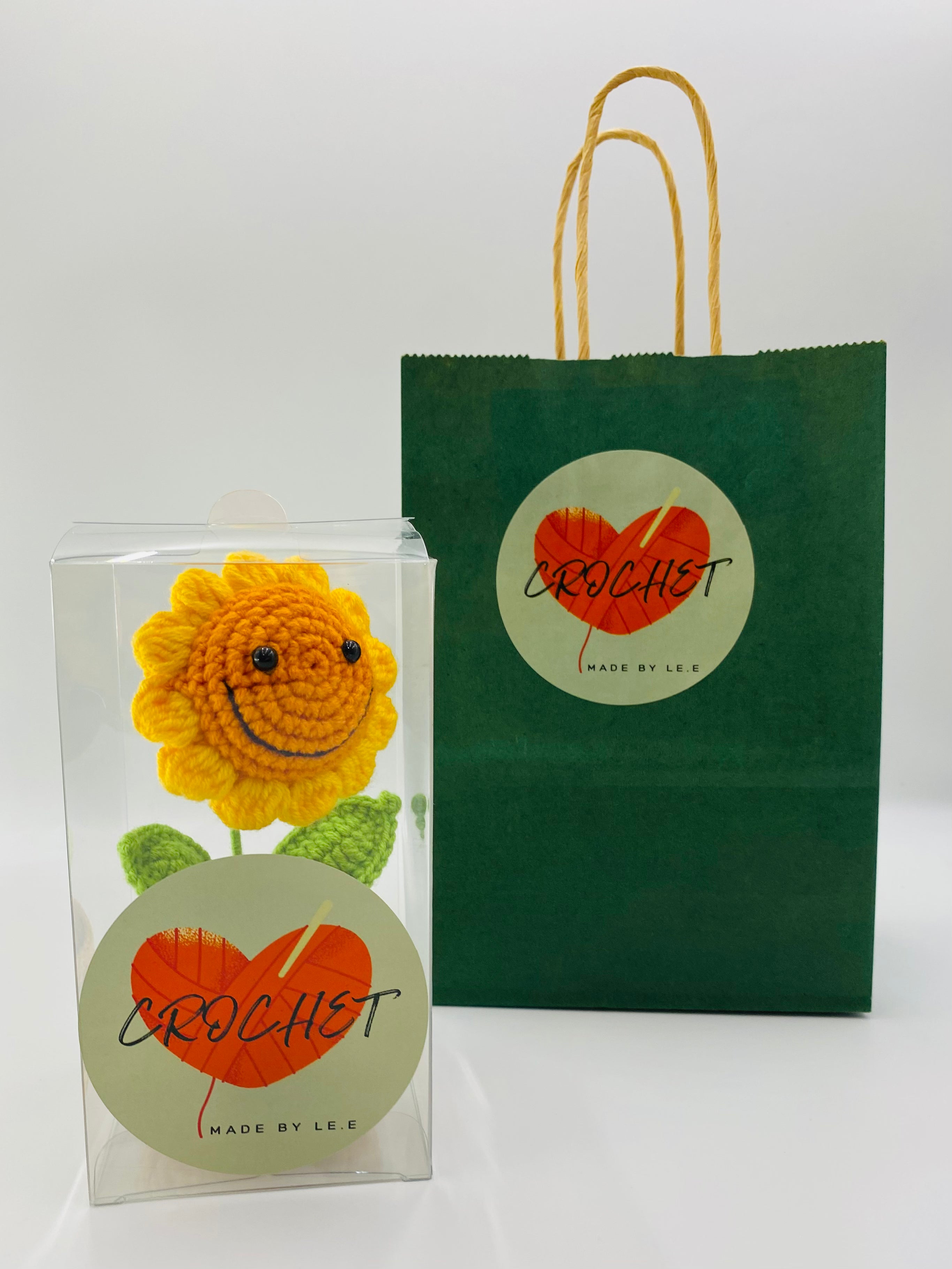 Crochet Pot Plant | Smiling Sunflower