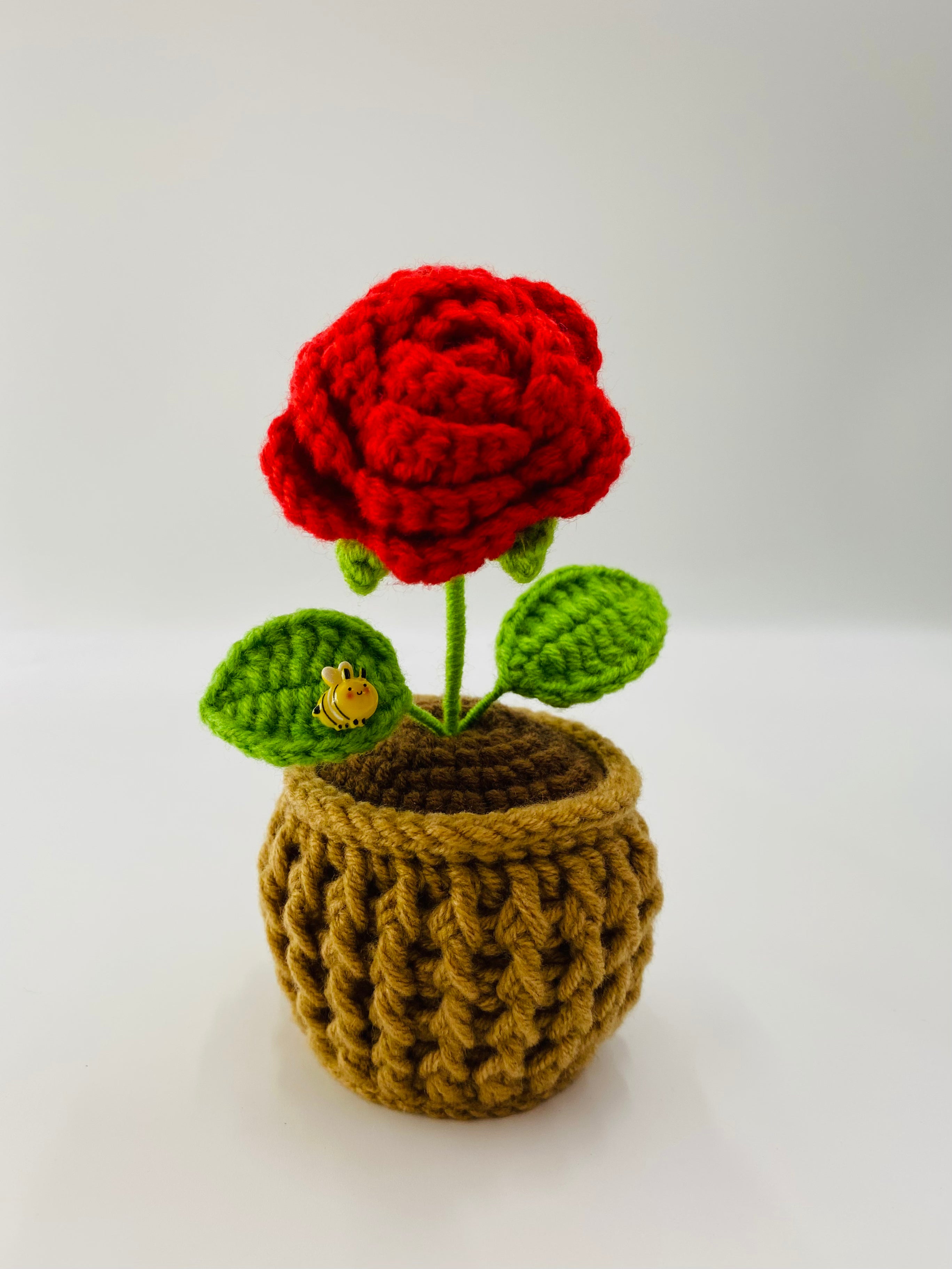 Crochet Potted Plants | Rose
