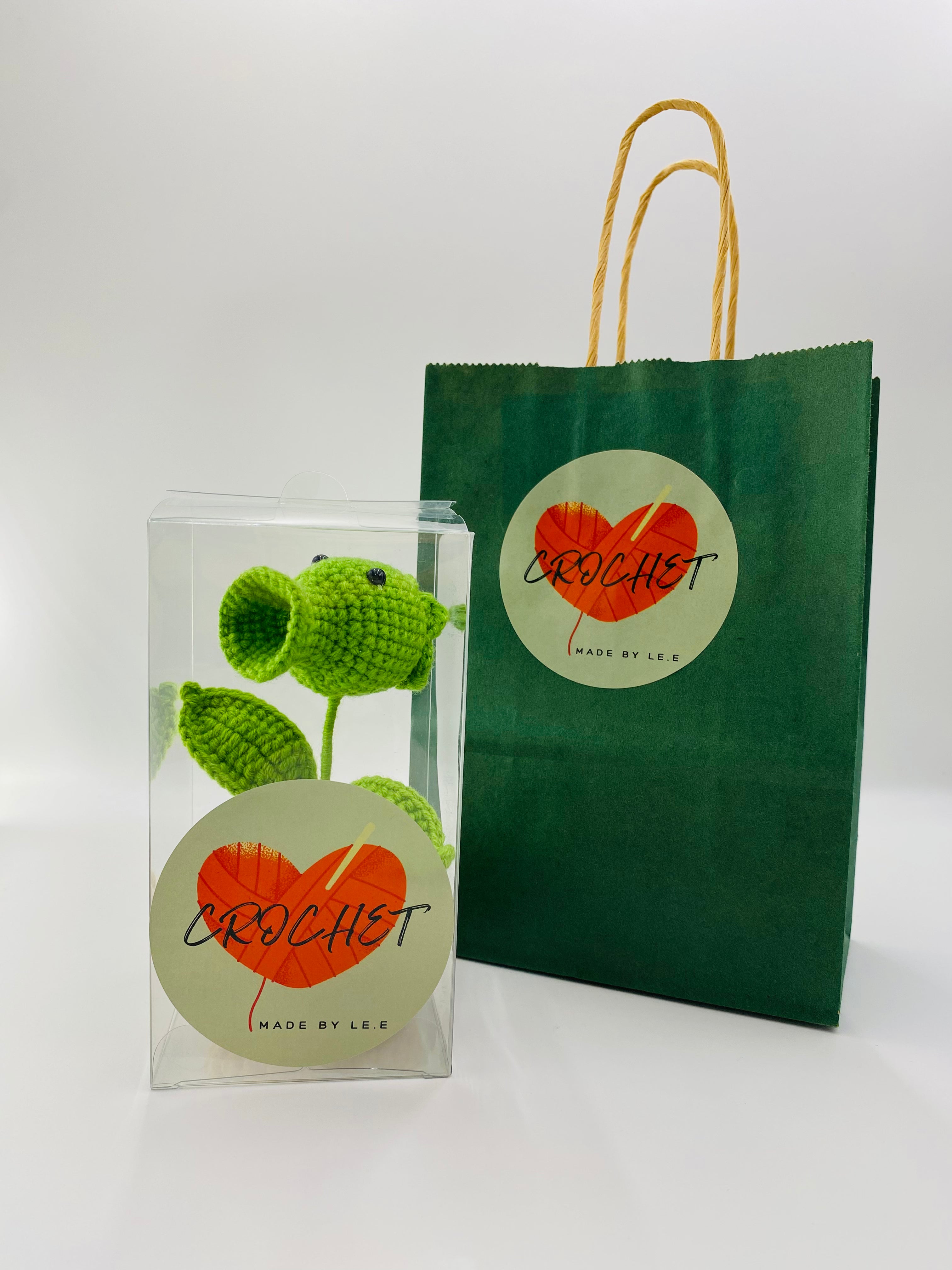 Crochet Pot Plant | Green Pea Sprout Shooter