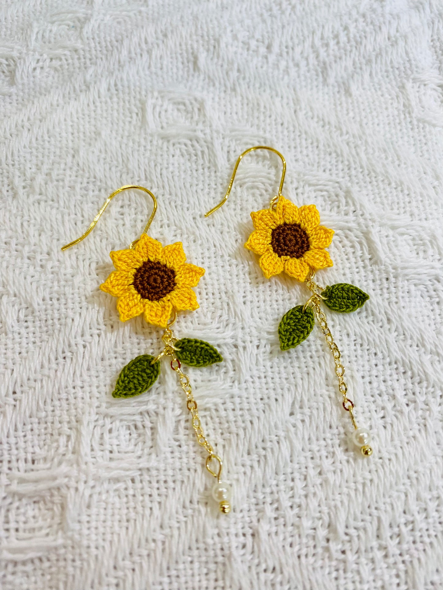 Micro Crochet Earring | Sunflower