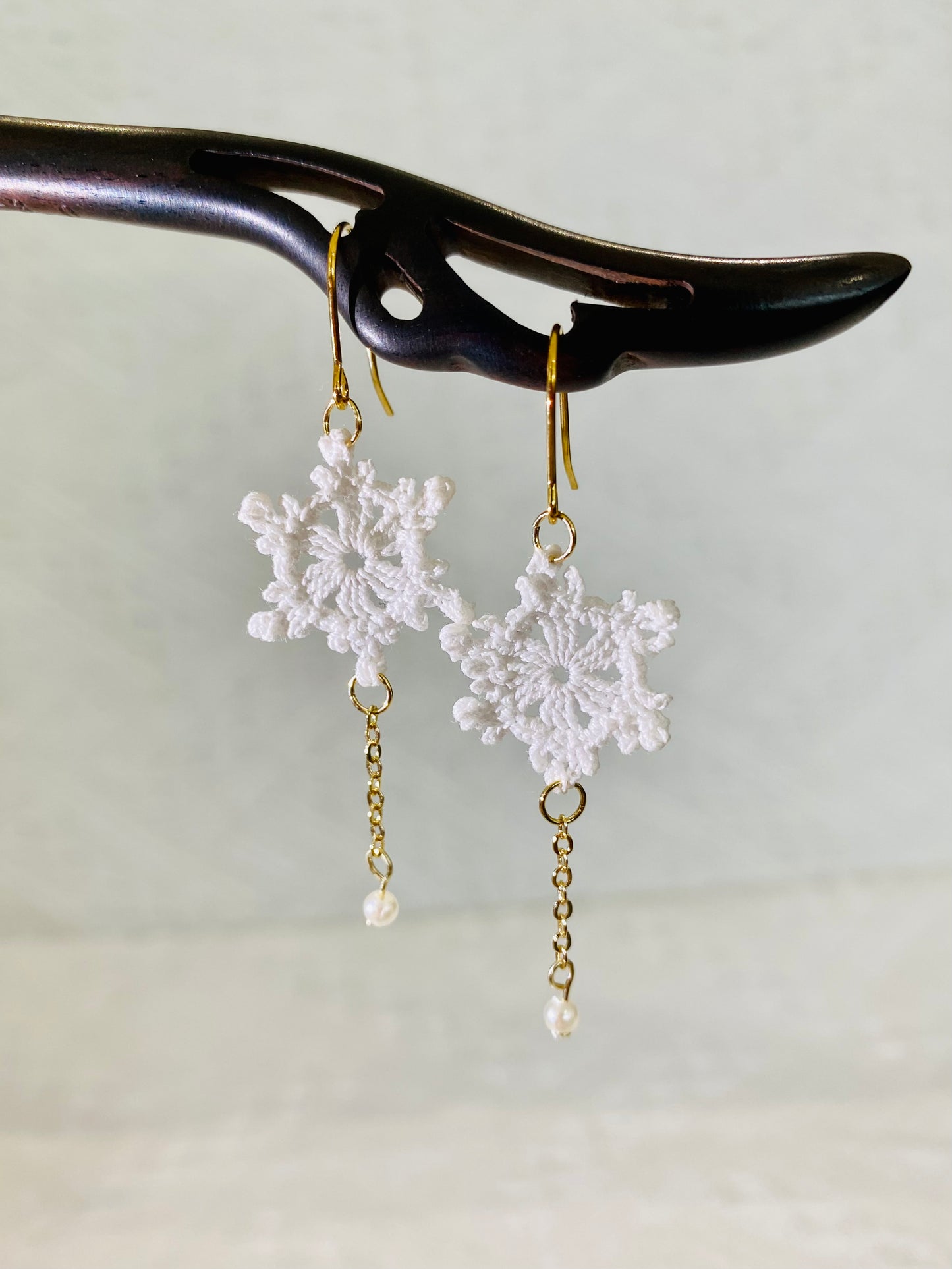 Micro Crochet Earring | Snowflakes