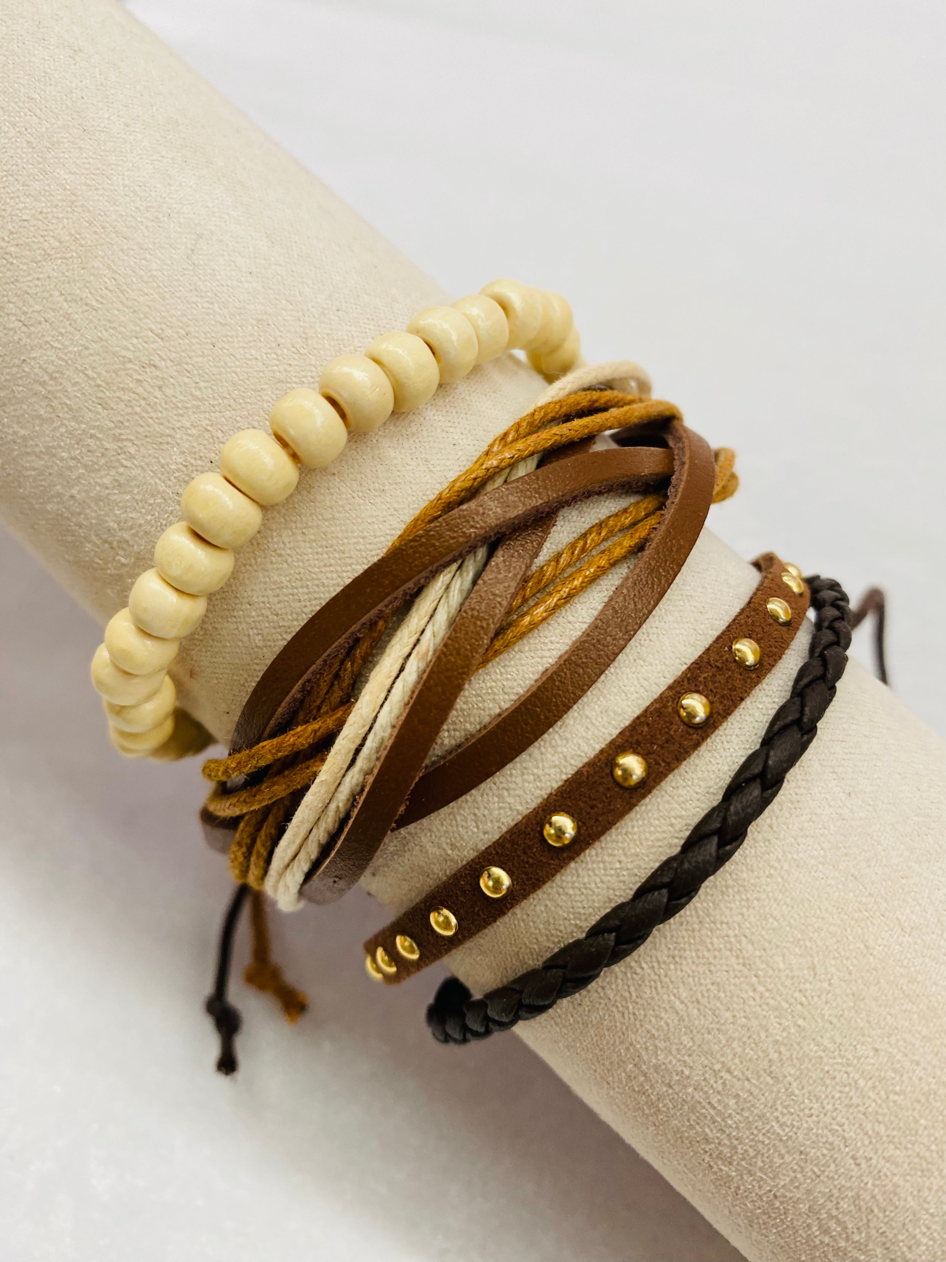 Leather Bracelet | Multi-layer Braided Wrap Bracelet