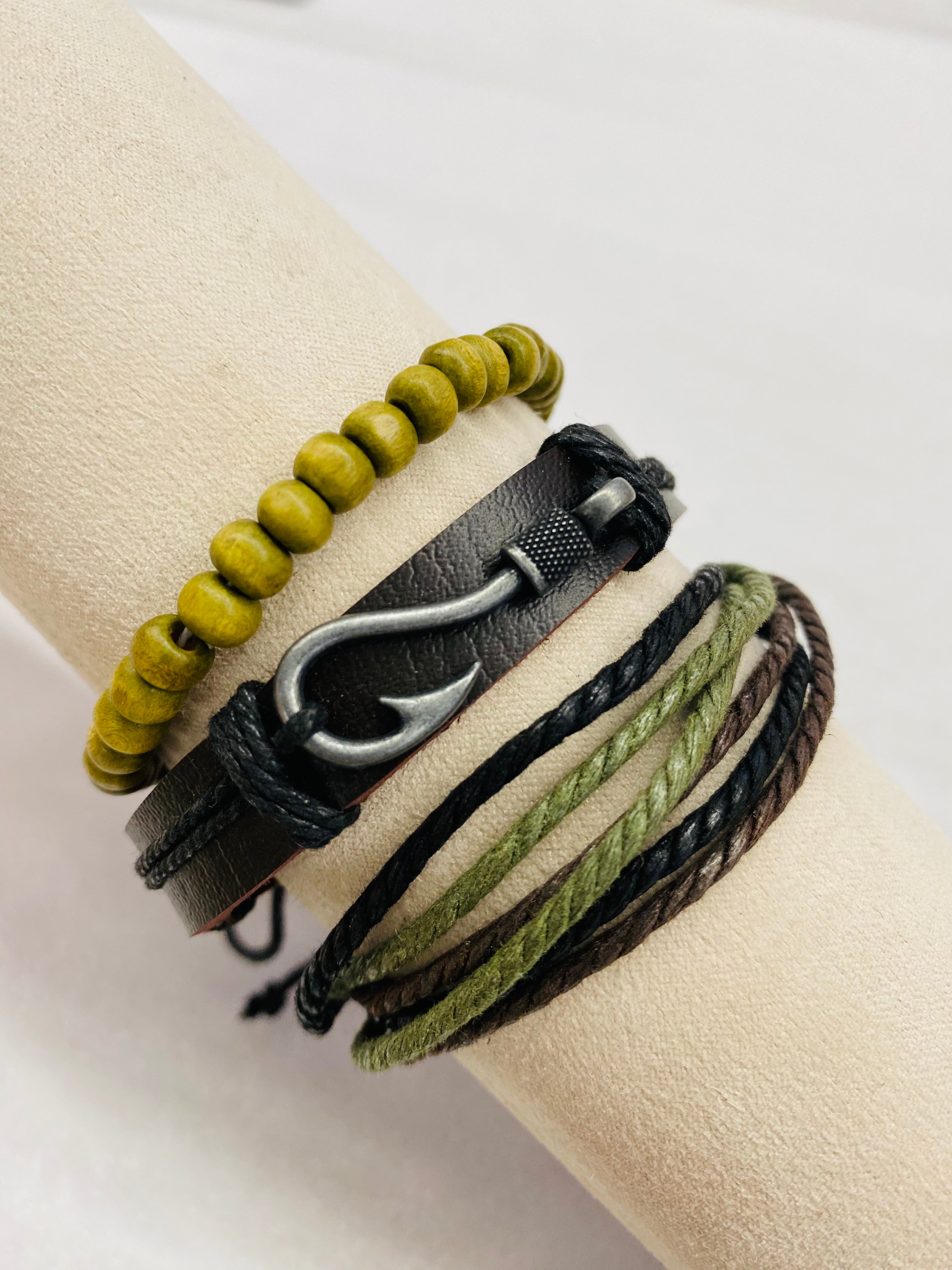 Leather Bracelet | Fishing Hook