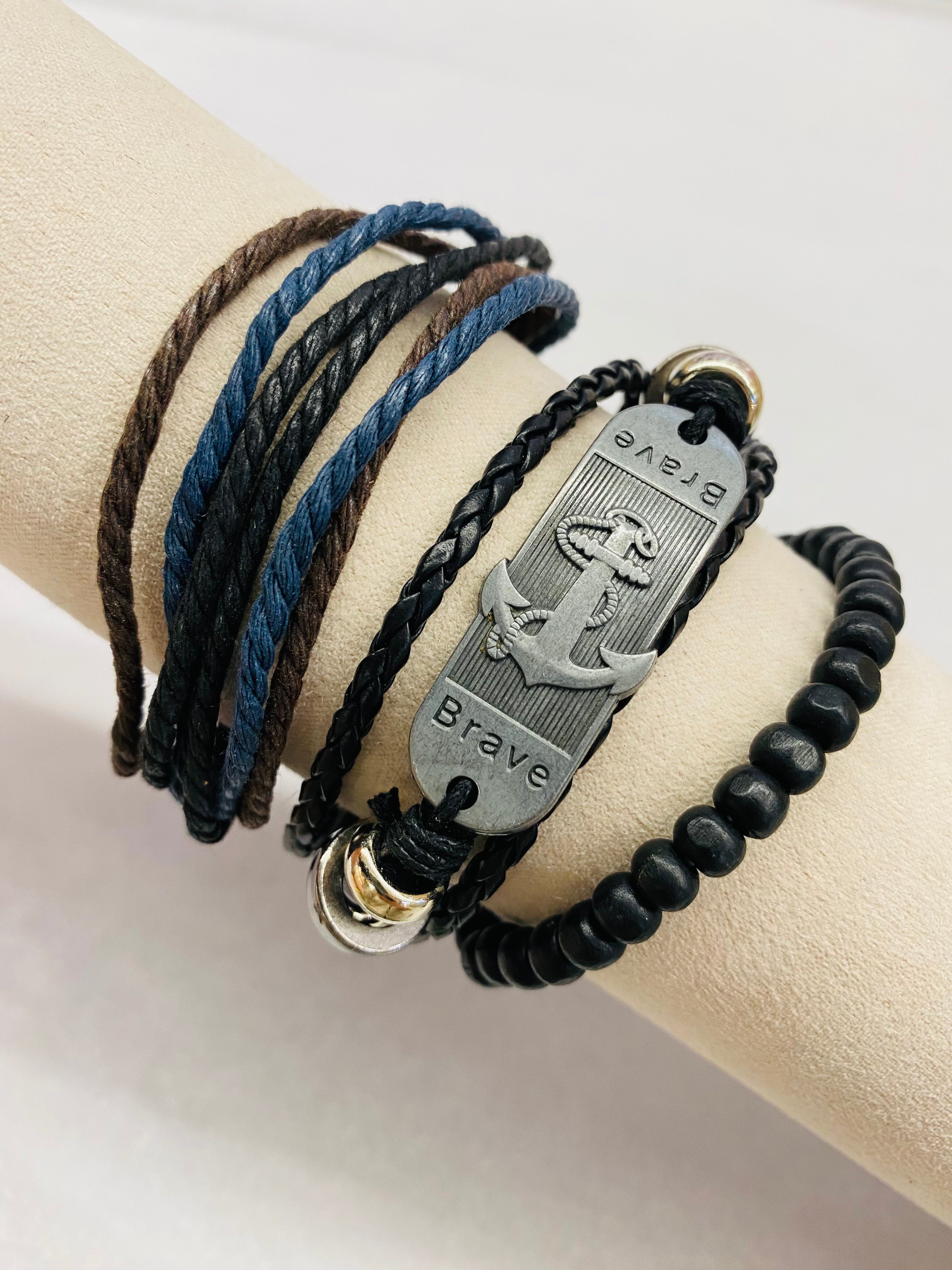 Leather Bracelet | Brave Anchor