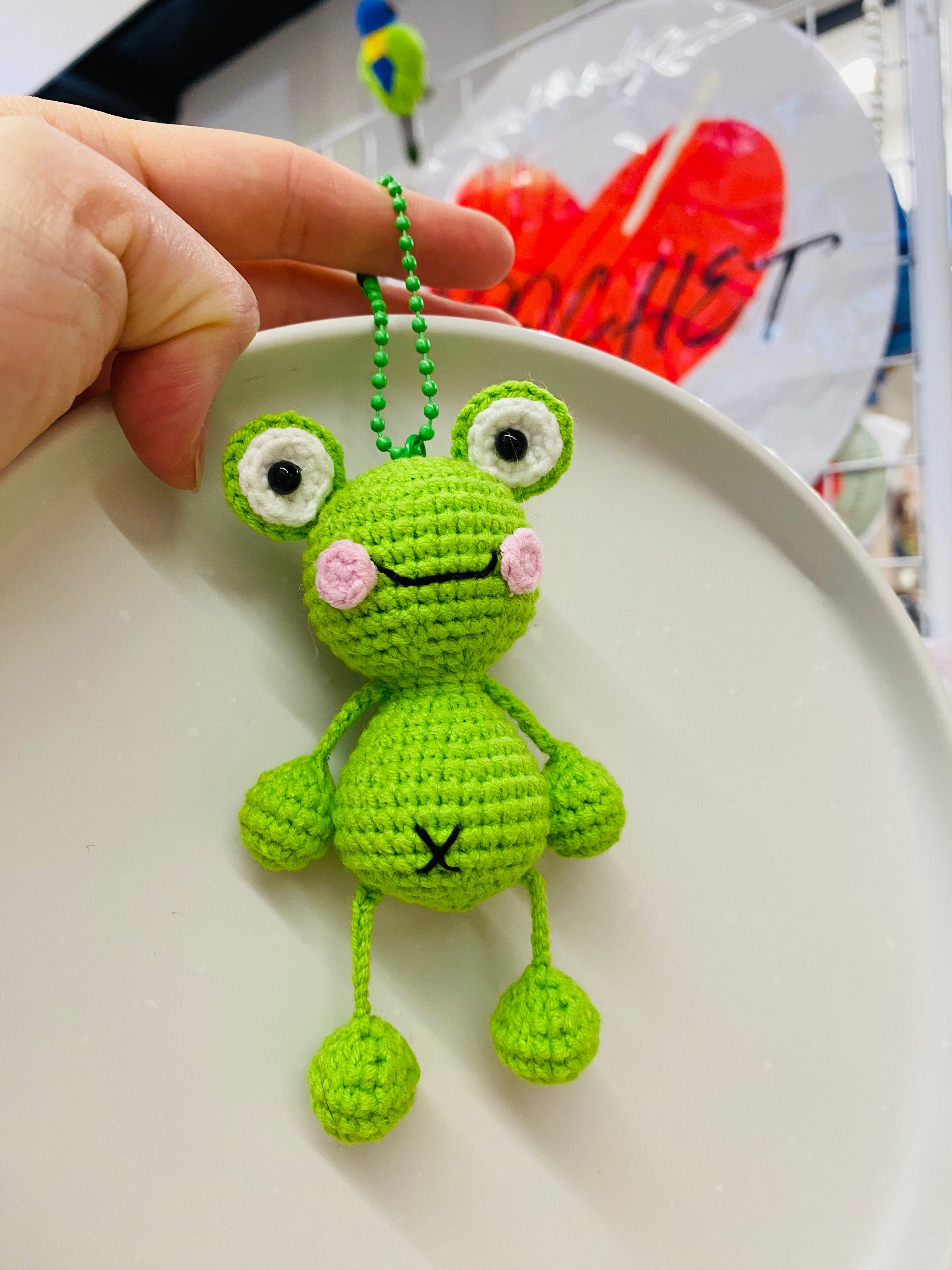 Crochet Keychains | Leggy Frog