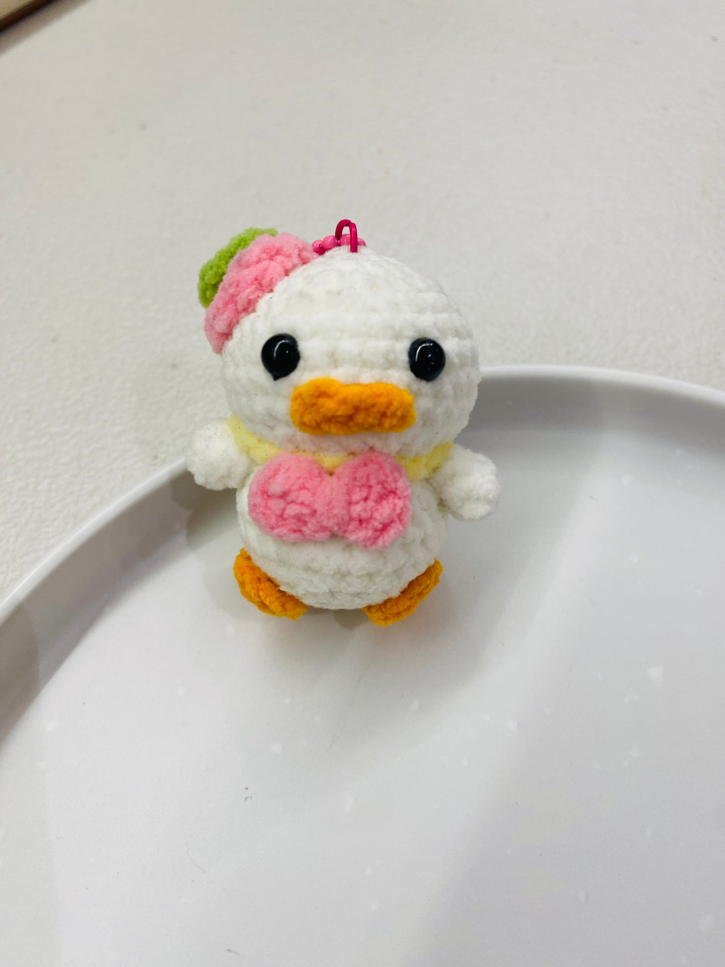 Crochet Duck Keychain | Handmade Cute Keyring | Cute Duck Bag Charm
