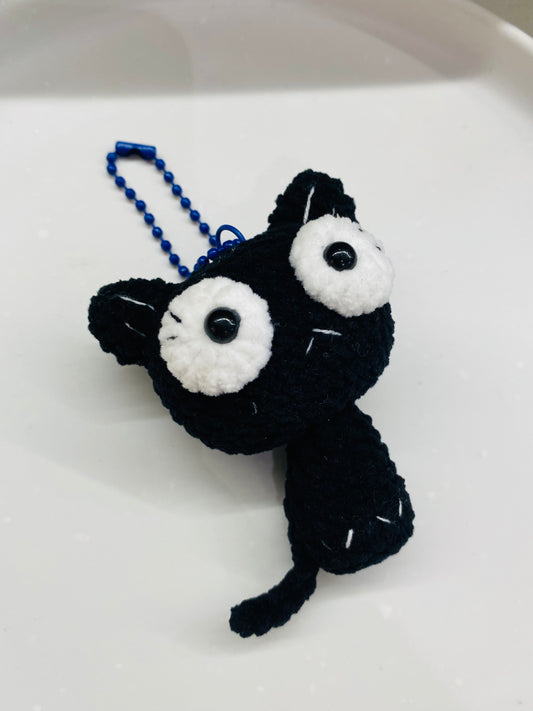 Crochet Black Cat Keychain | Handmade Cute Keyring | Australian Souvenir