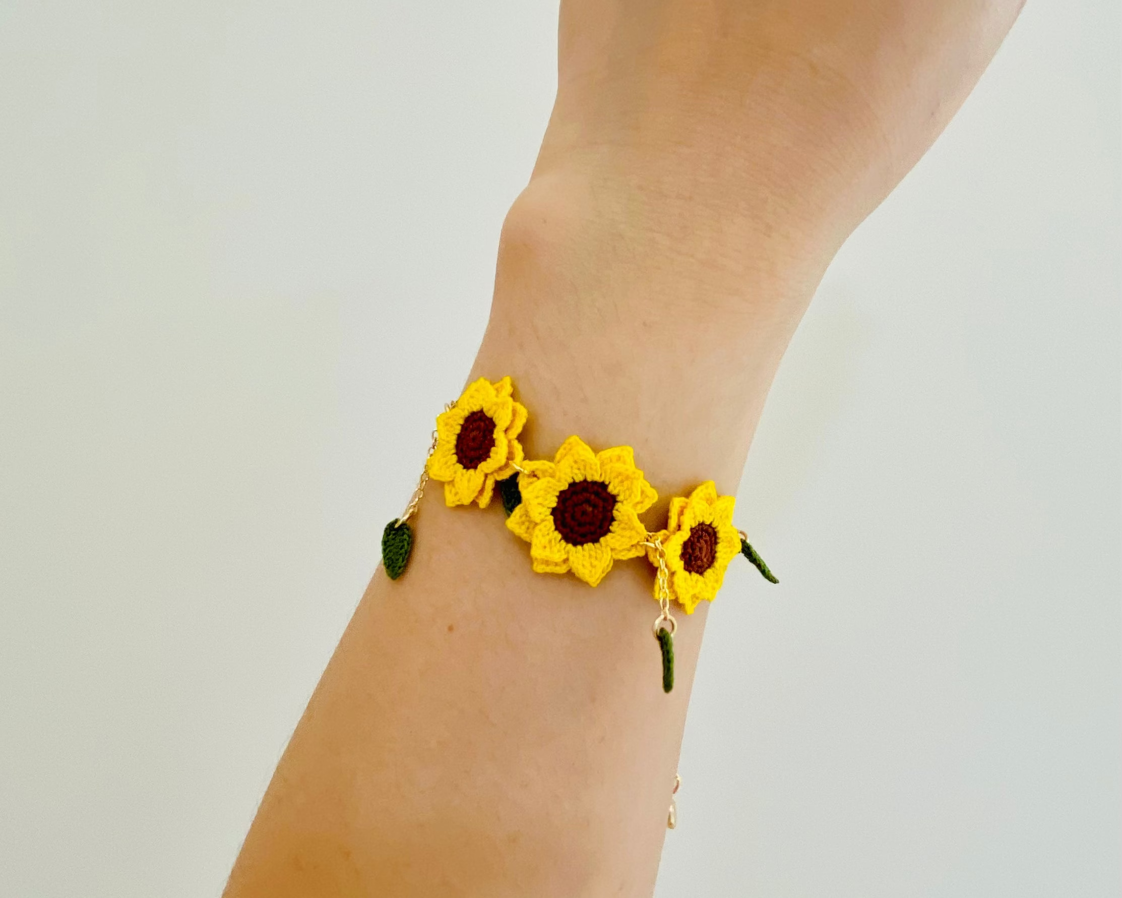 Micro Crochet Bracelets  | Sunflowers