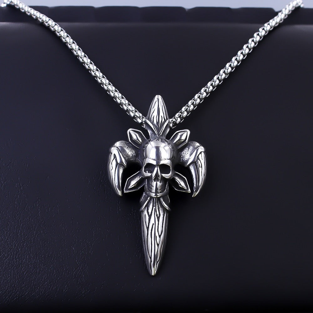 Stainless Steel Hiphop Skull Necklace