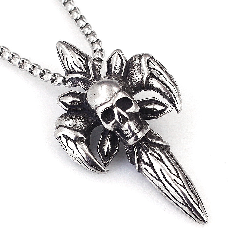 Stainless Steel Hiphop Skull Necklace