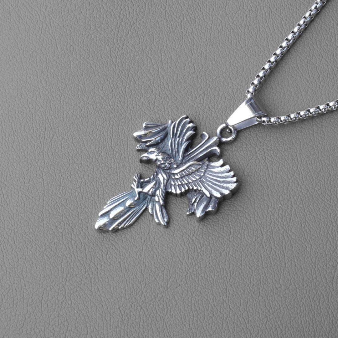 Stainless Steel Eagle Cross Necklace