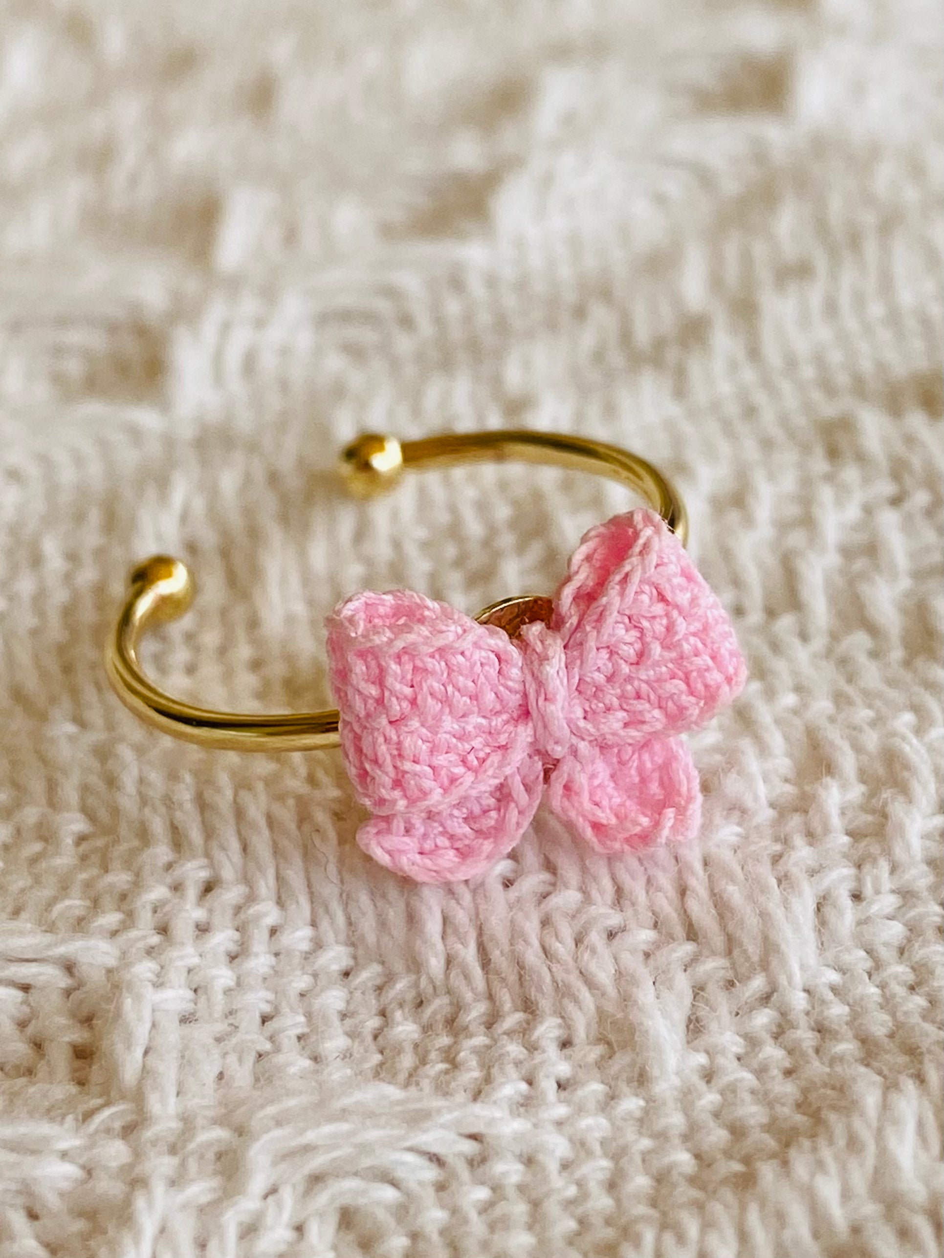 Micro Crochet Ring Bow LE.E Crochet