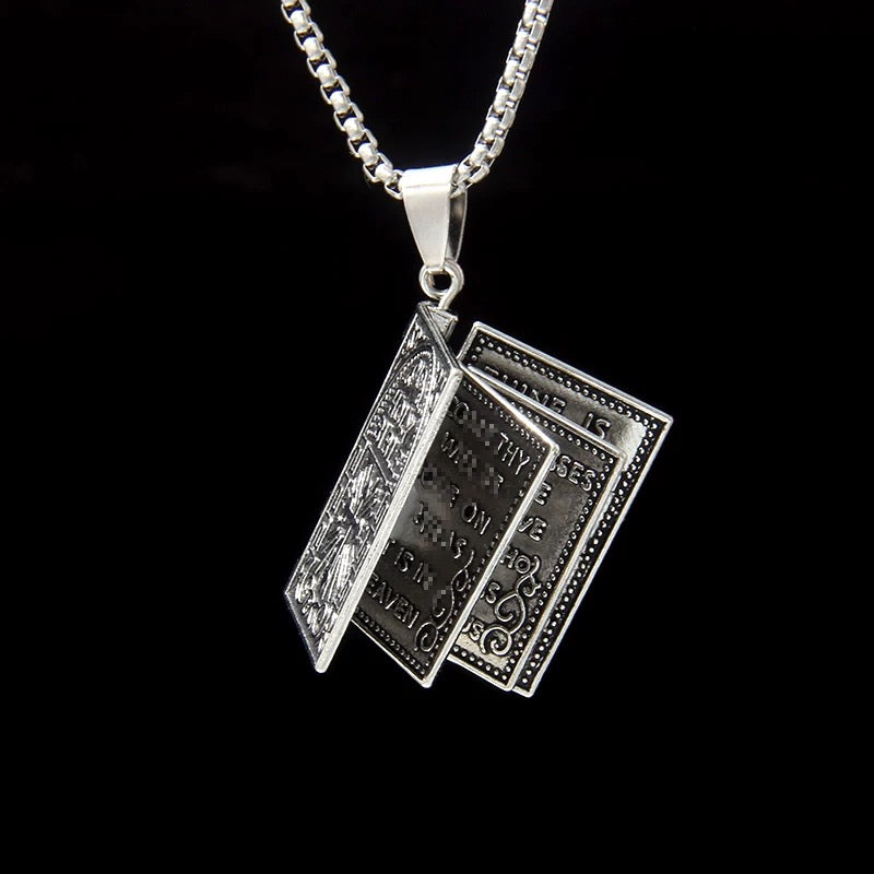 Stainless Steel Holy Bible Necklace