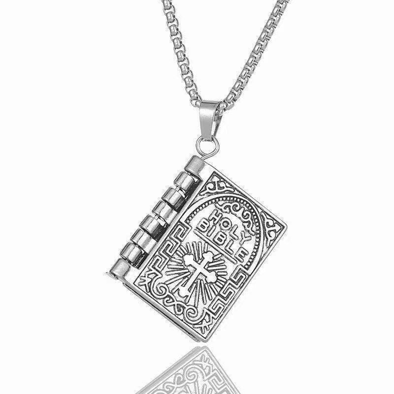 Stainless Steel Holy Bible Necklace