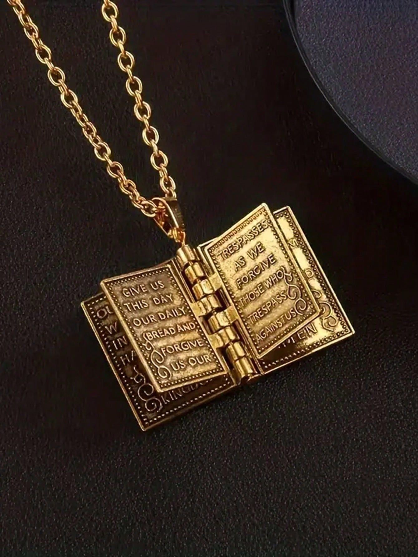 Stainless Steel Holy Bible Necklace