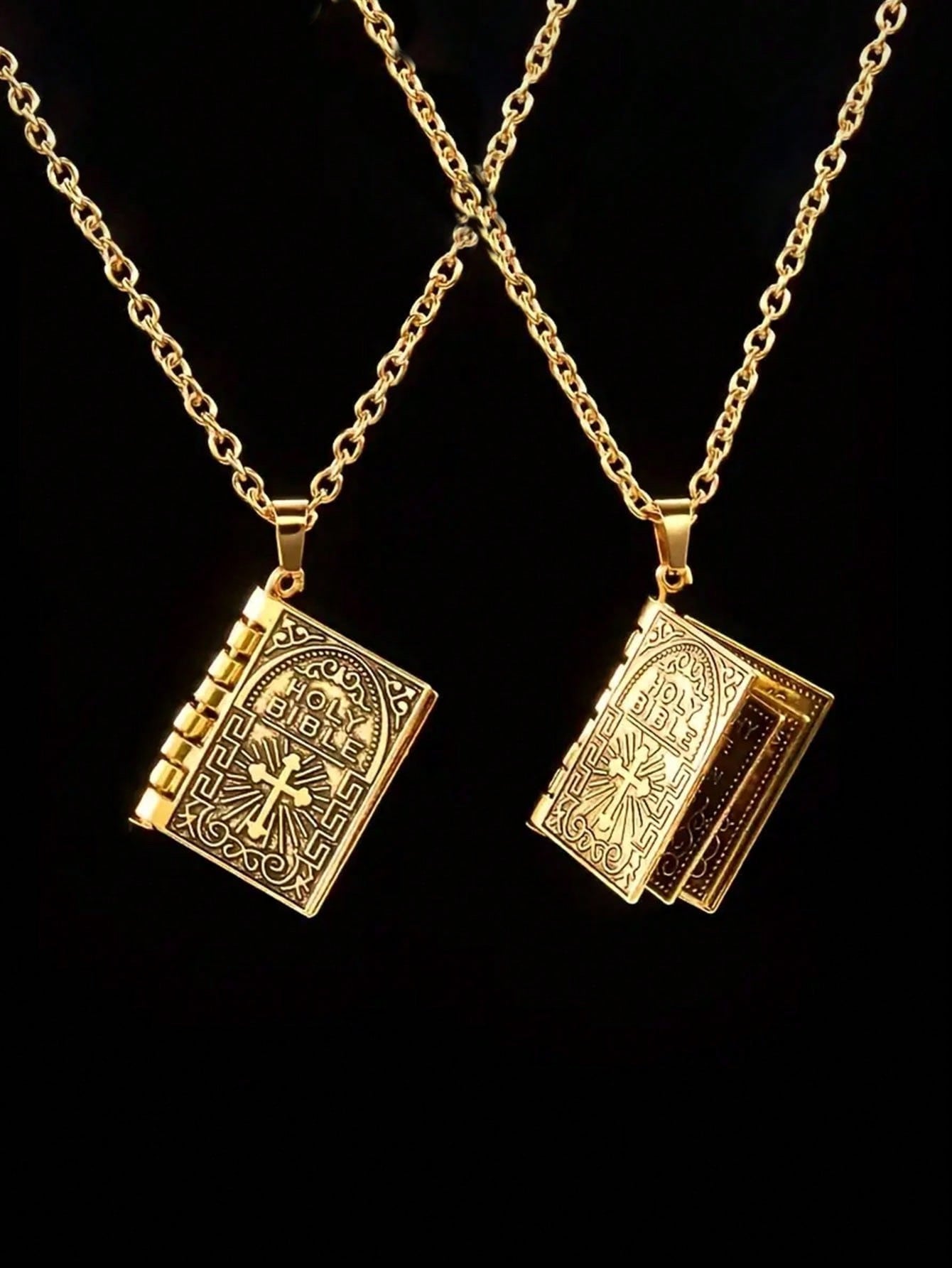 Stainless Steel Holy Bible Necklace