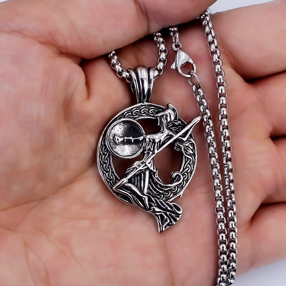 Stainless Steel Greek mythology Athena Necklace