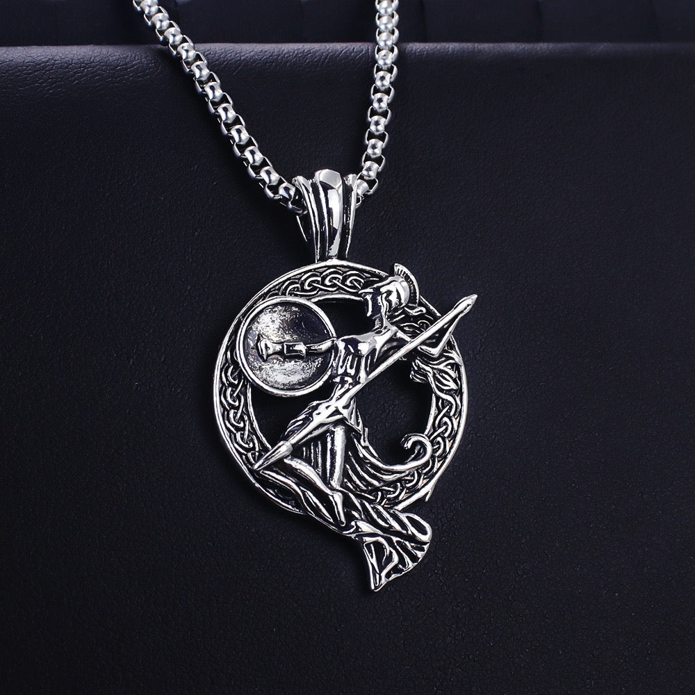 Stainless Steel Greek mythology Athena Necklace