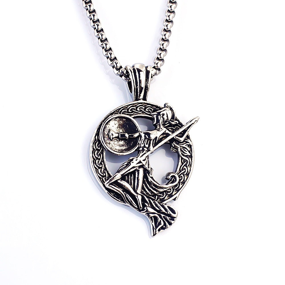 Stainless Steel Greek mythology Athena Necklace