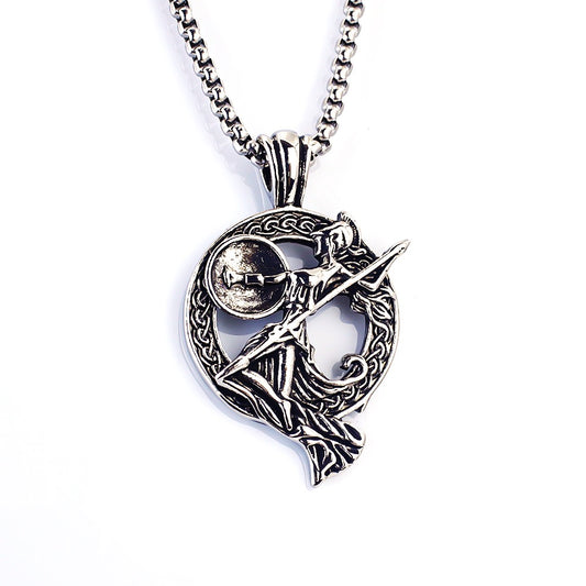 Stainless Steel Greek mythology Athena Necklace