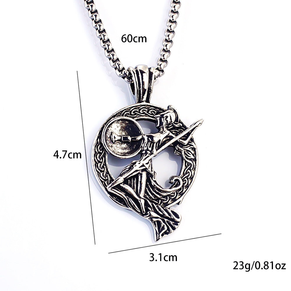 Stainless Steel Greek mythology Athena Necklace