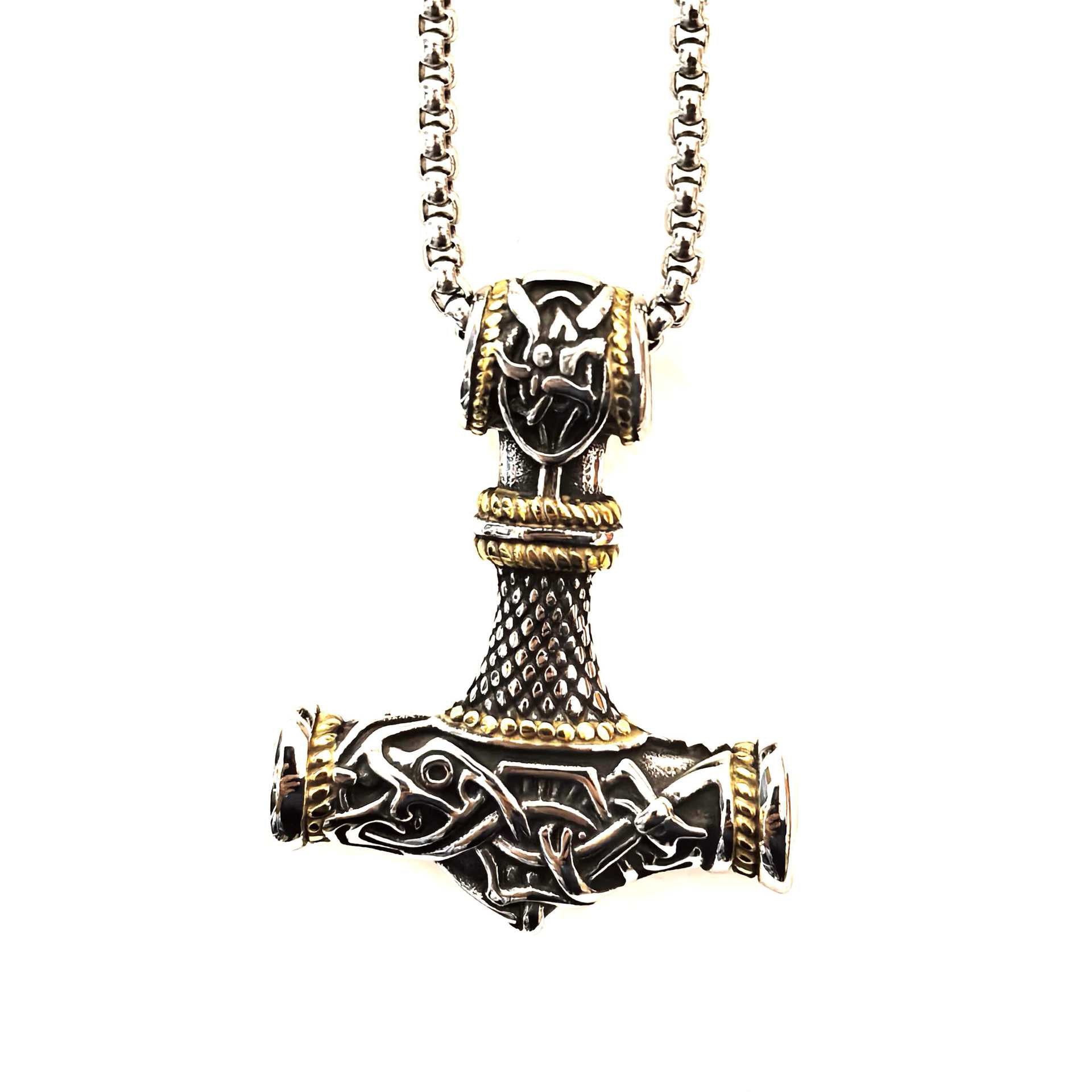 Stainless Steel Thor's Hammer Necklace