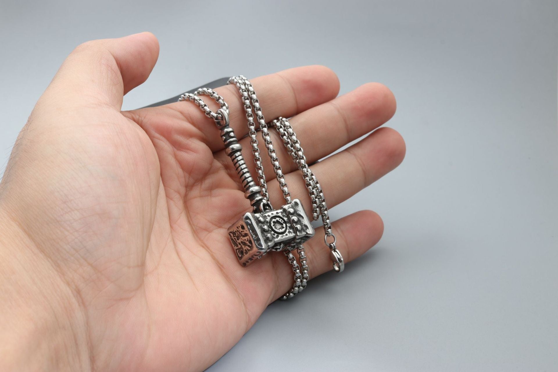 Stainless Steel Mighty Hammer Necklace