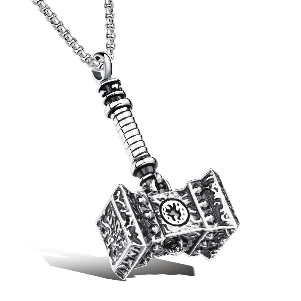 Stainless Steel Mighty Hammer Necklace